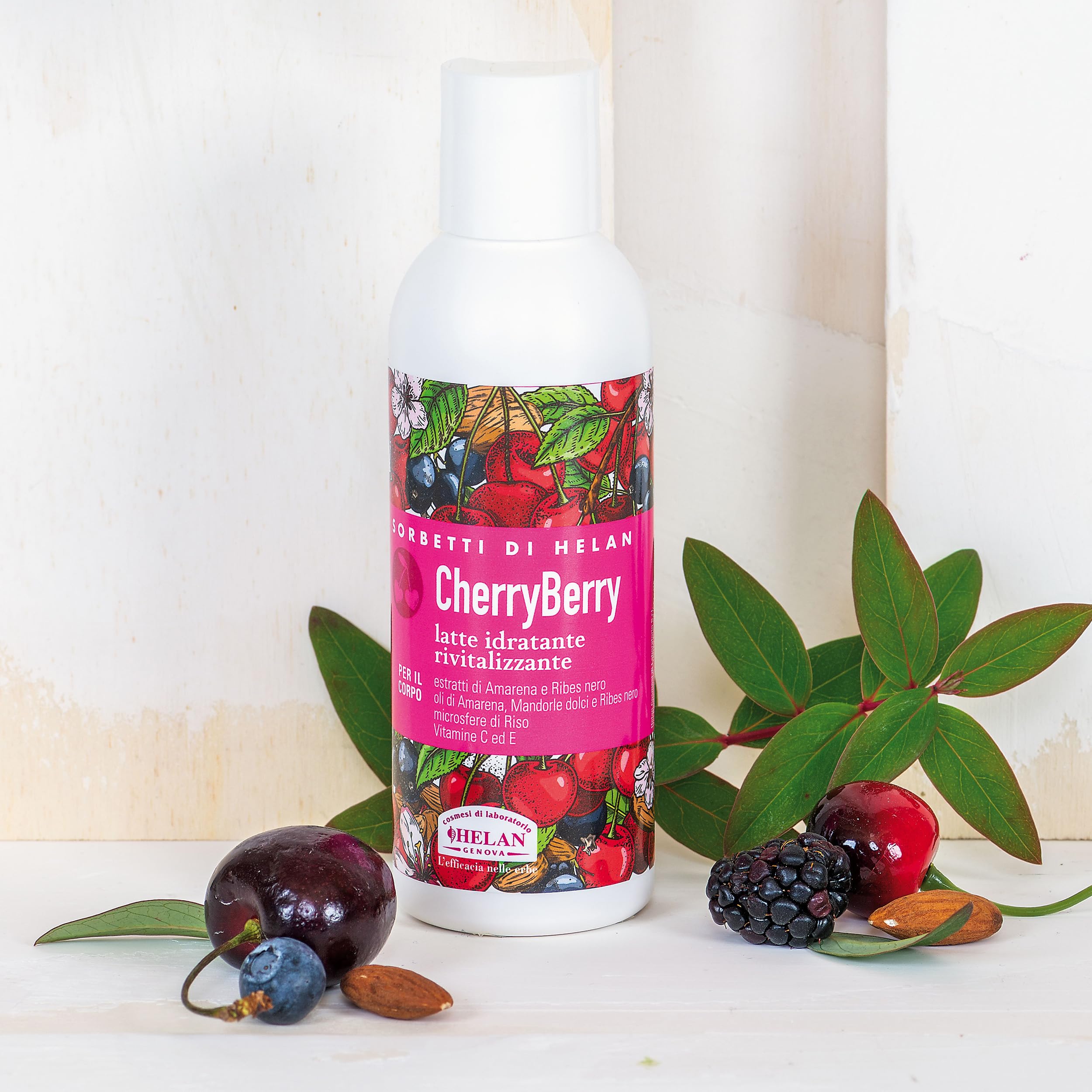 Helan I Sorbetti CherryBerry, Revitalising, Scented Body Cream with Antioxidant Vitamin C & E, Blackcurrant, Black Cherry - Image 3