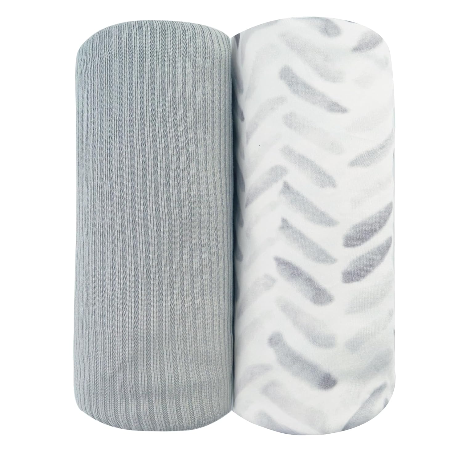 Viviland Jersey Swaddle Blanket, Ultra Soft Stretchy Receiving Blanket, Newborn Swaddle Wrap for Boys & Girls, 40 x 30 inches, 2 Pcs