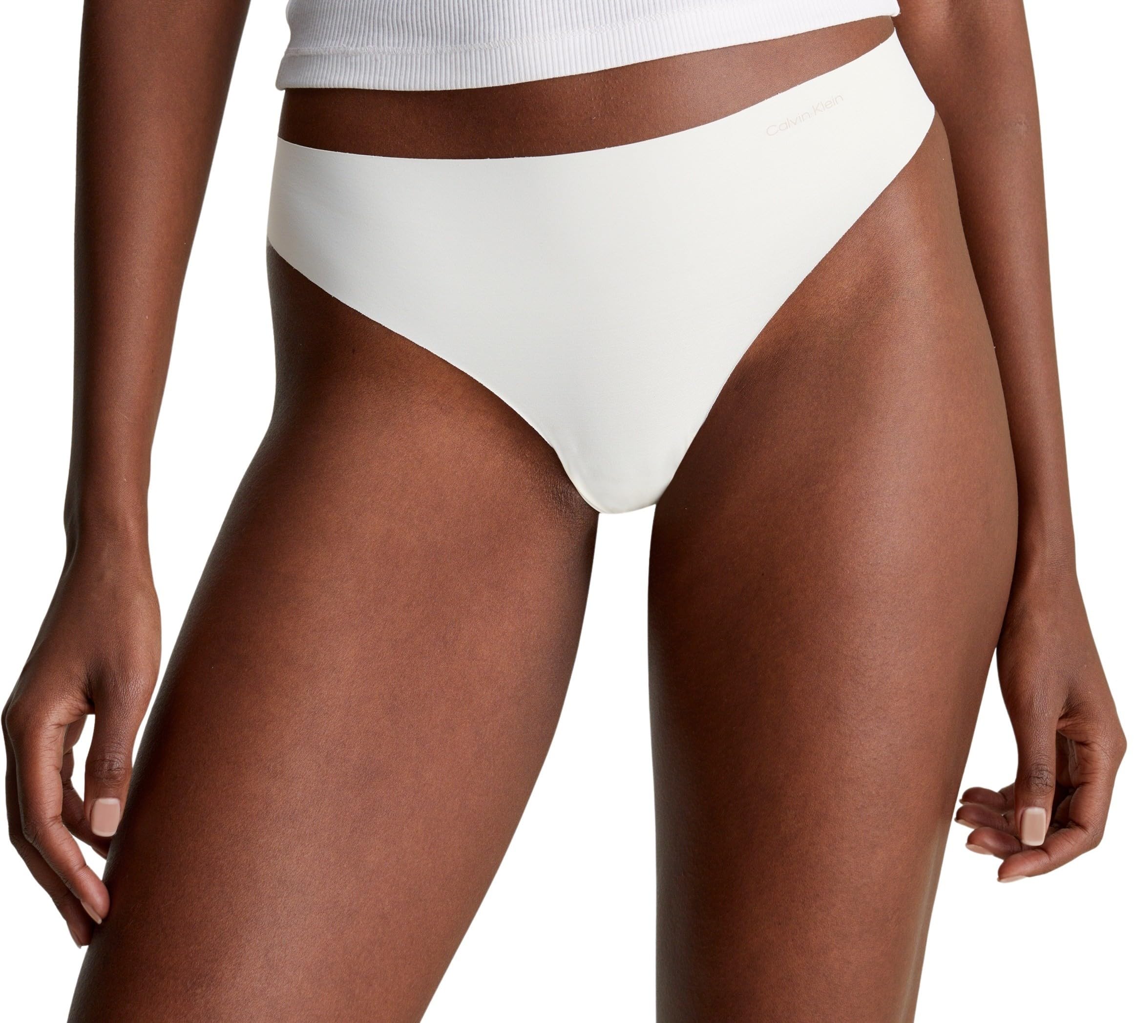Calvin Klein Women Thong Tanga, Off-White (Ivory), XS
