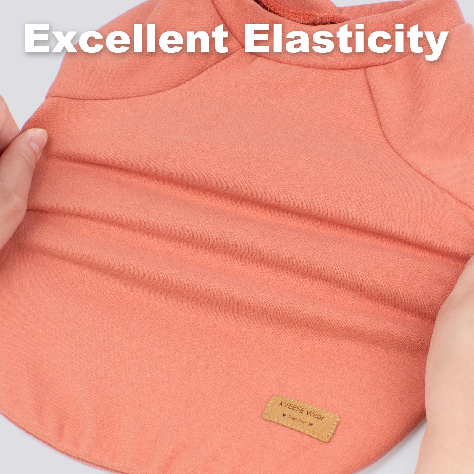 KYEESE Paquete de 2 suéteres para perro, sudadera suave para mascotas, suéter elástico para perros pequeños y medianos, ropa ligera de forro polar para mascotas con mangas, talla XL