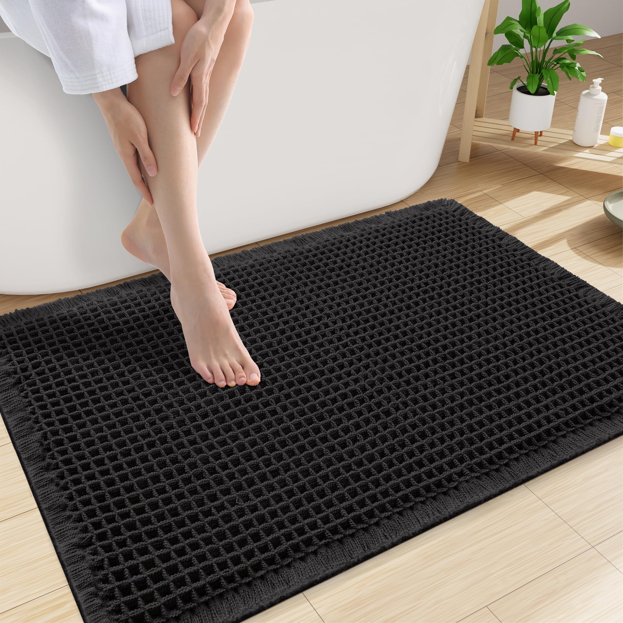 Smiry Waffle Bath Mat