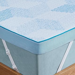PERLECARE Firm Mattress Topper Queen – 3 Inch Cooling Gel Memory Foam Bed Topper for Back Pain Relief, Supportive Soft Mattress Pad with Removable & Washable Non-Slip Cover, CertiPUR-US Certified