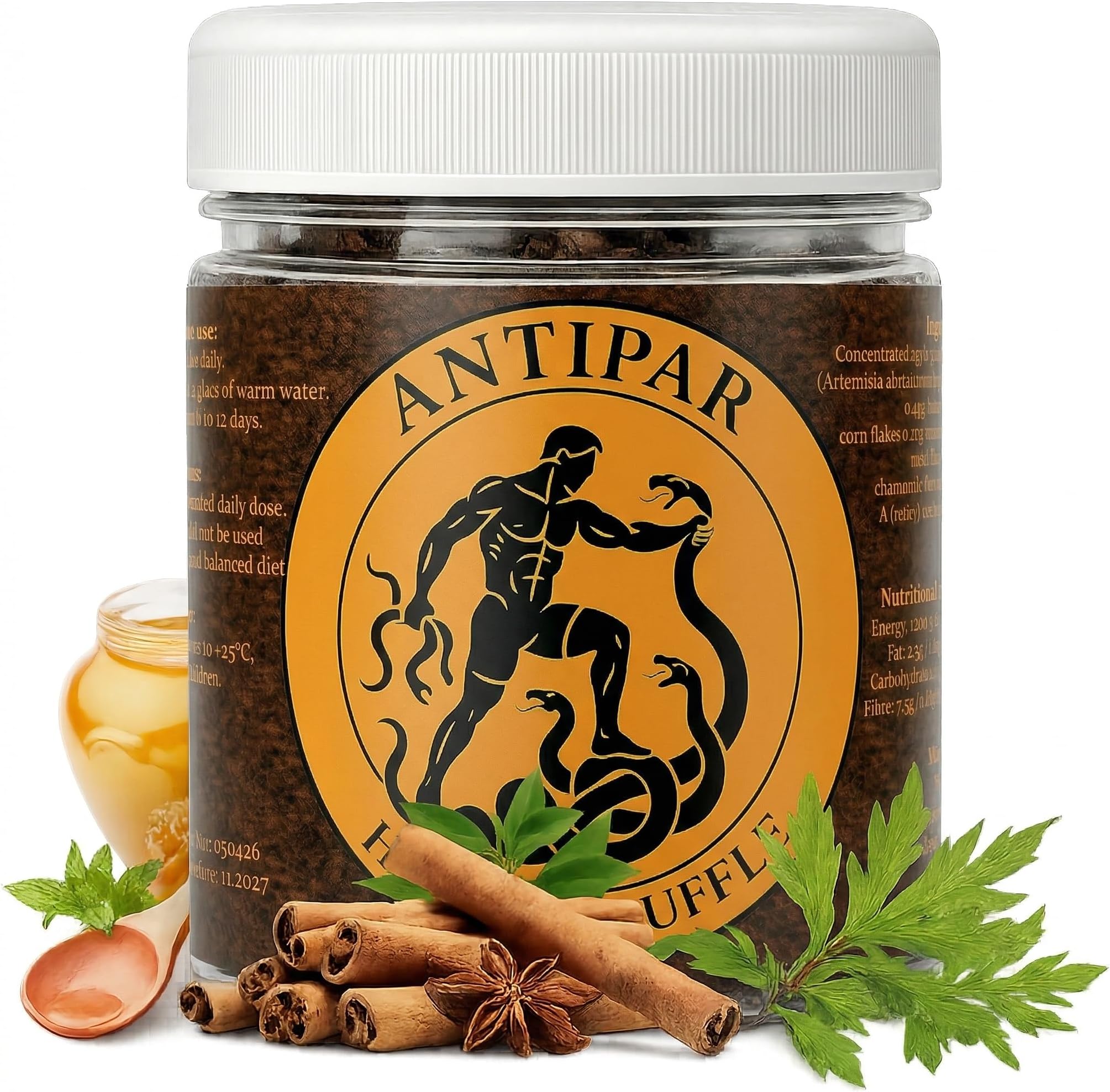 AntiPAR Intestinal Colon Cleanse Detox for Humans - Bitter Chewable Tablets for People with Wormwood, Black Walnut and Turmeric Root Powder 12 Days Cleanse