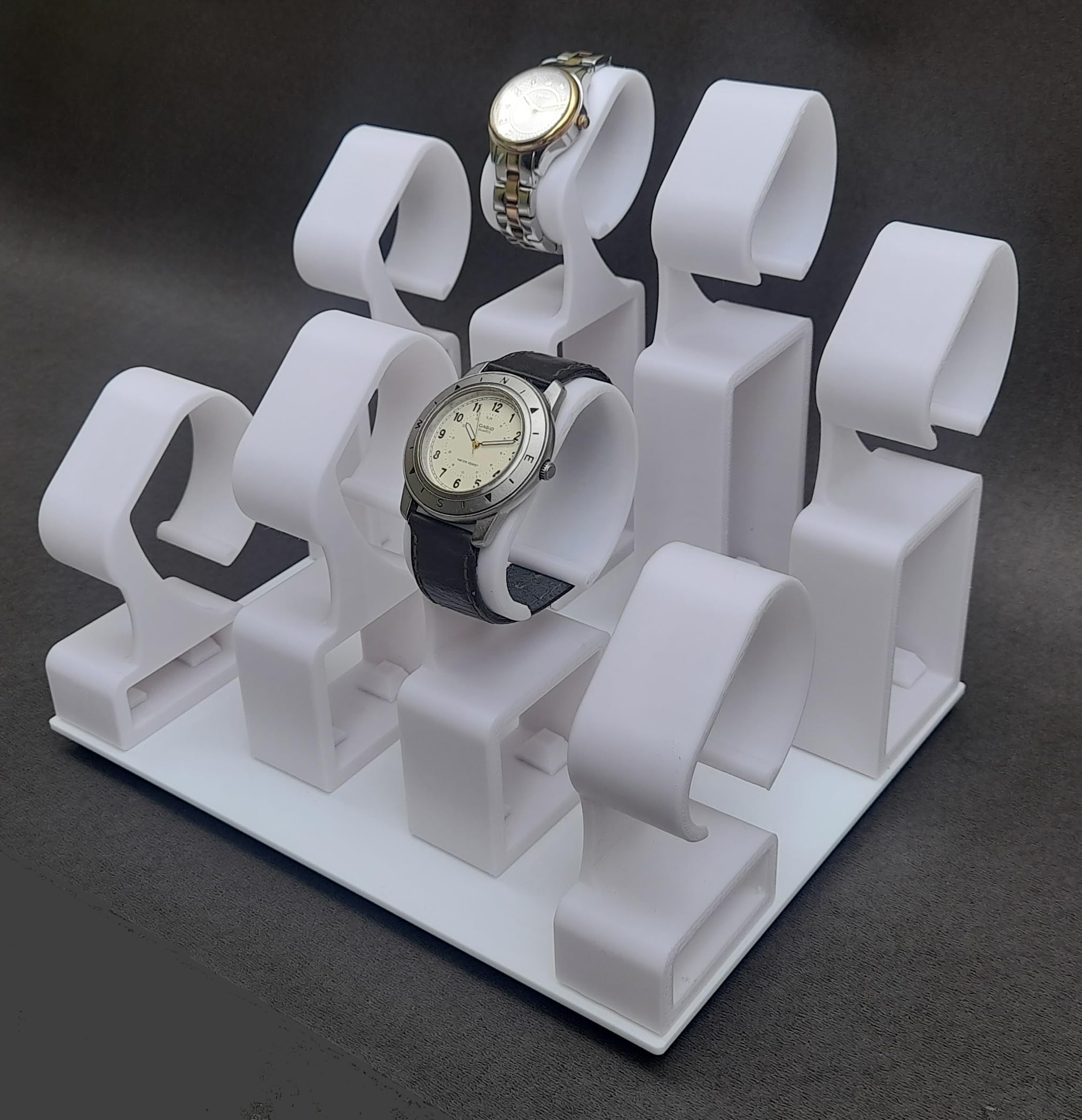 makerV Watch Stand, Watch Holder, Watch Display Stand: Holds 8 Watches: White (B0CP5HK7VM) Amazon Price History, Amazon Price Tracker