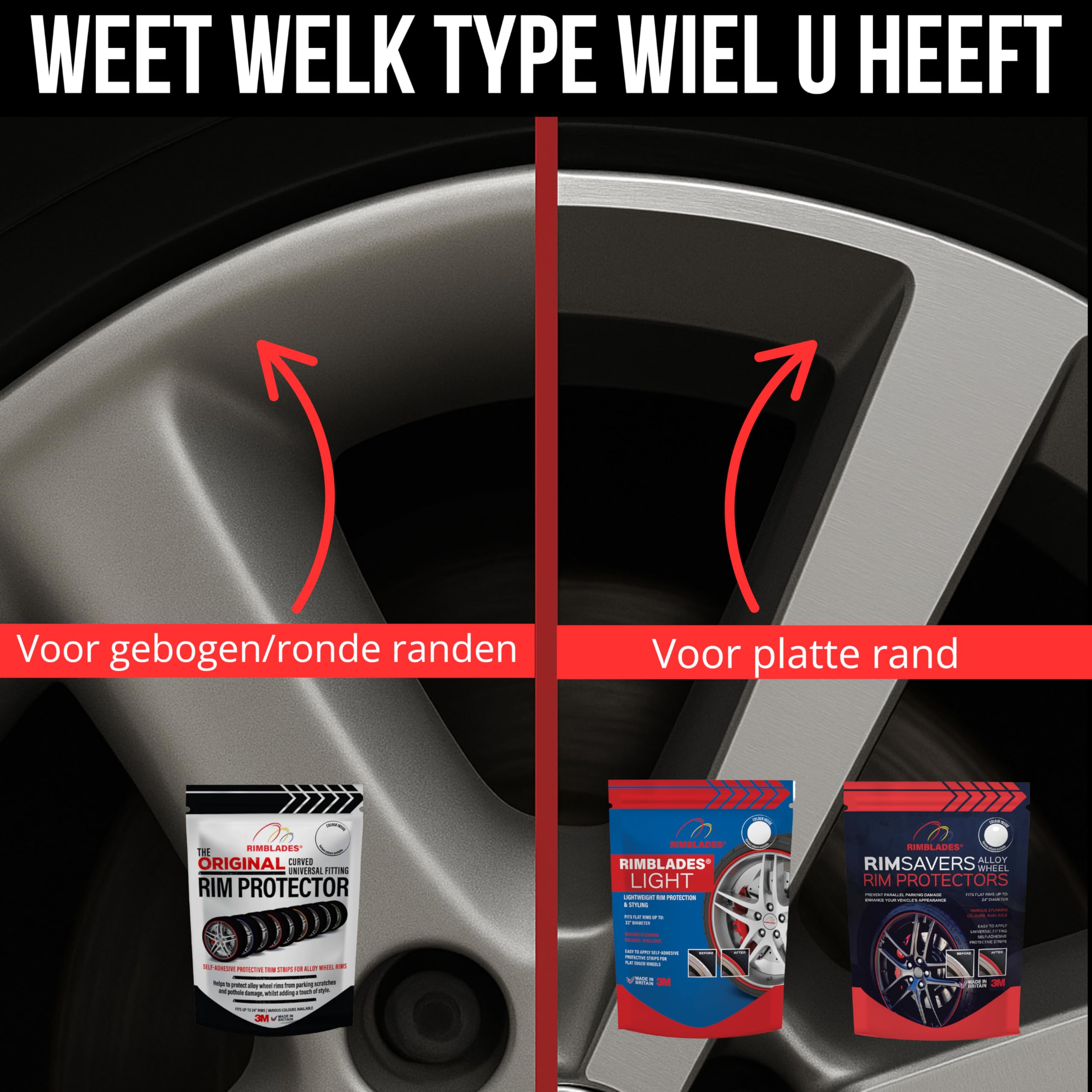 Velgrandbeschermers AlloyGator Exclusive BRONS van 12 tm 24 inch