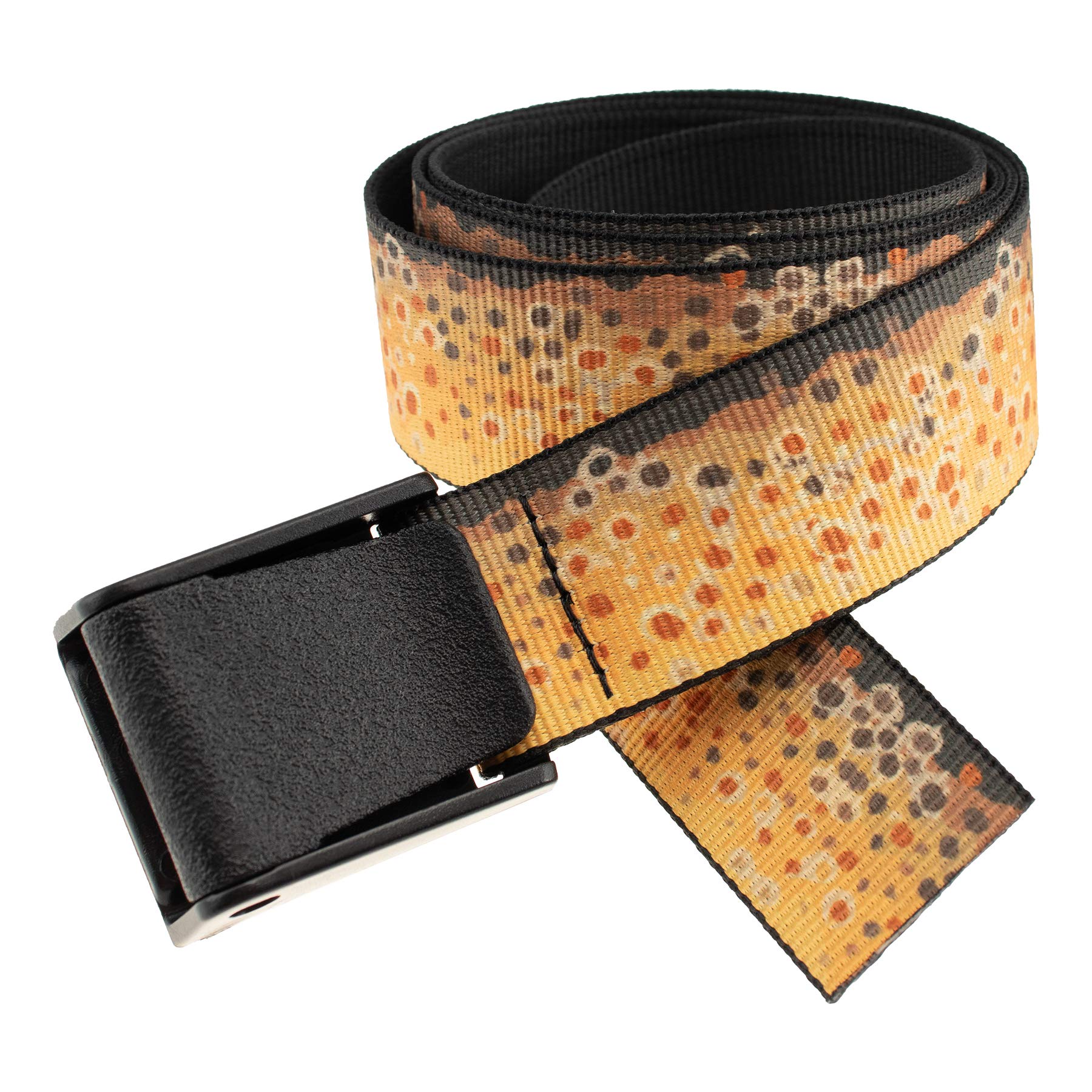 Thomas Bates Titan Outdoor Hunting Fishing Pattern Web Belt (Golden Trout Texture, Adult Size)