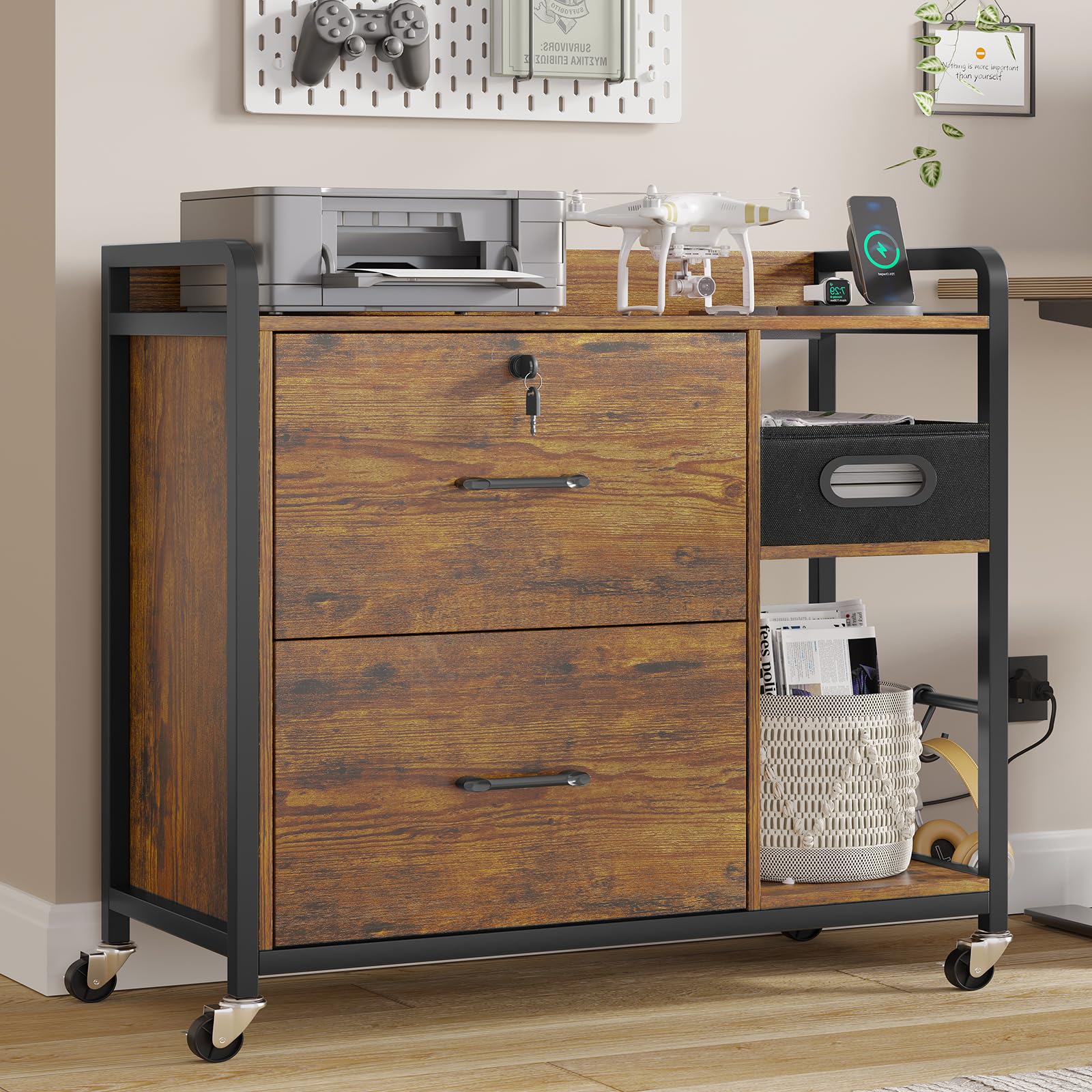 SEDETA 32 inch Filing Cabinet with dimensions