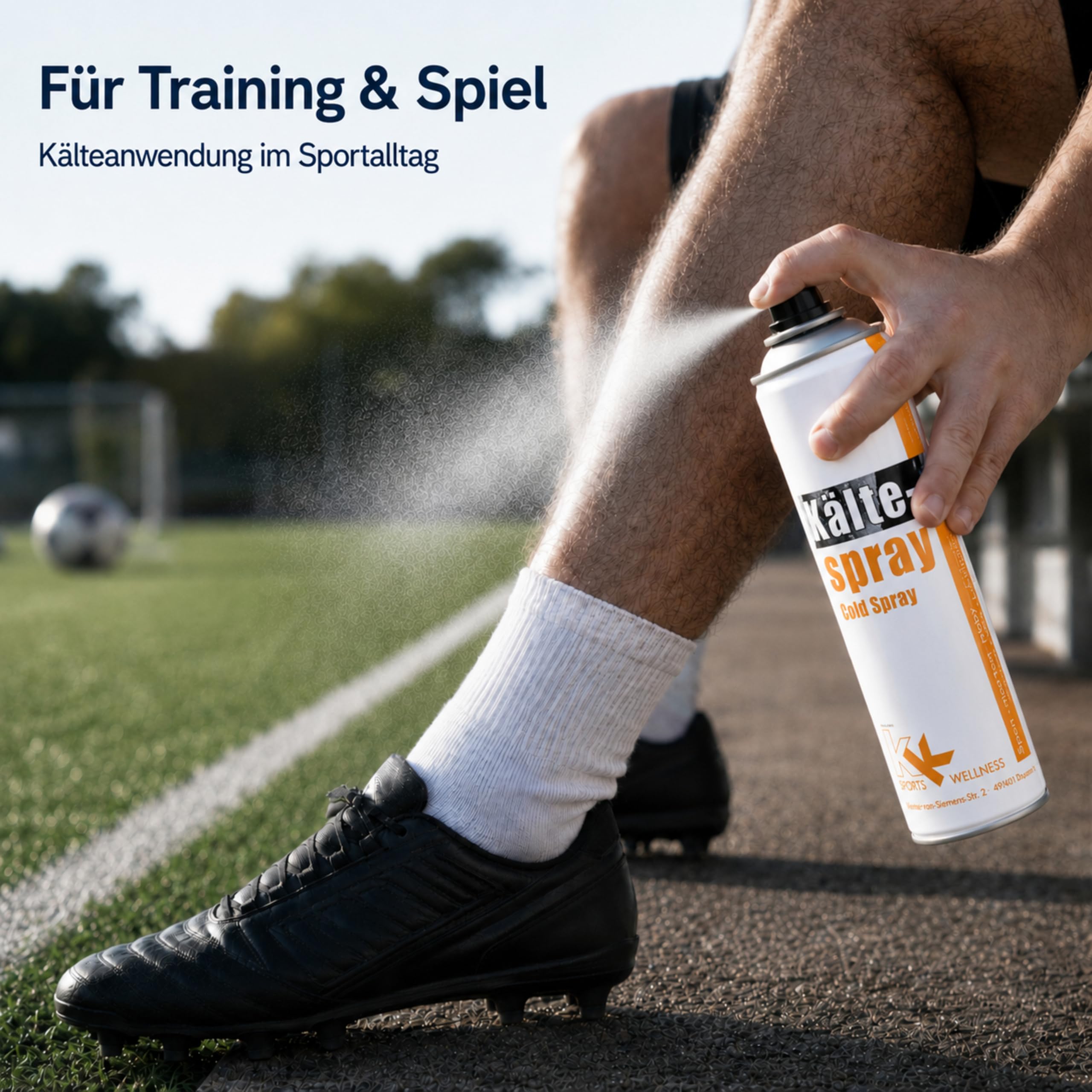 KK Kältespray 6 x 300 ml – Eisspray für Sportverletzungen, Muskeln & Gelenke – Cold Spray zur schnellen Kühlung bei Prellungen, Zerrungen & Verstauchungen – Sport Kühlung