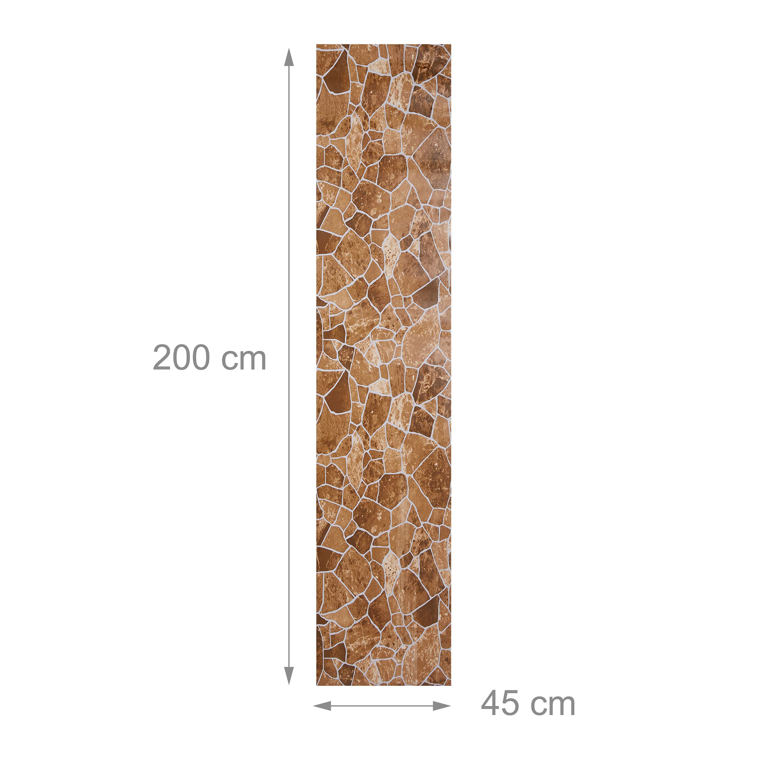 Rouleau Adhésif Mural Relaxdays - Aspect Bois, PVC, 45x200 Cm, Marron, Pour Meubles Et Cuisine