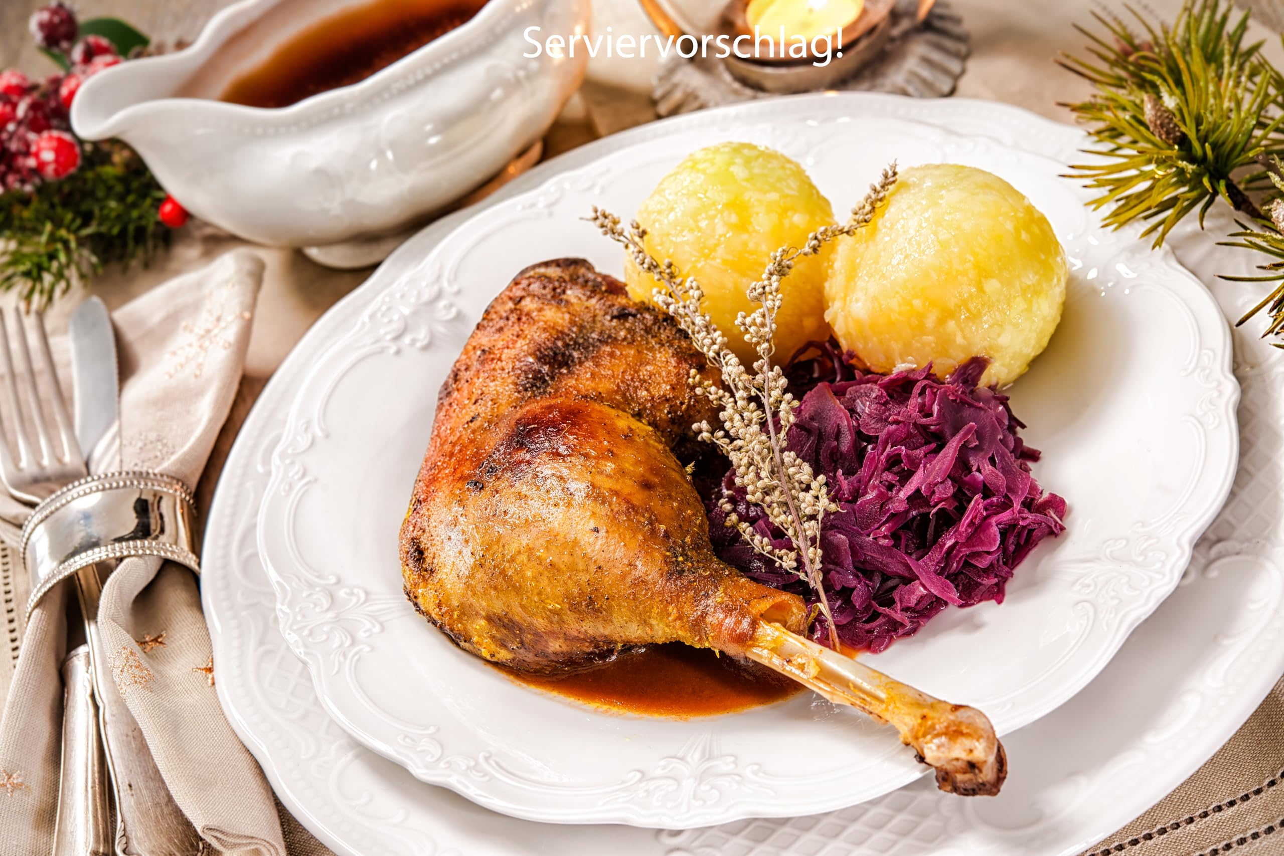 Landmetzger Schiessl's » Frische Entenkeulen « ca. 350g | Aus Freilandhaltung | Natürliches Futter aus regionalem Anbau | Küchenfertig | Schlachtfrisch