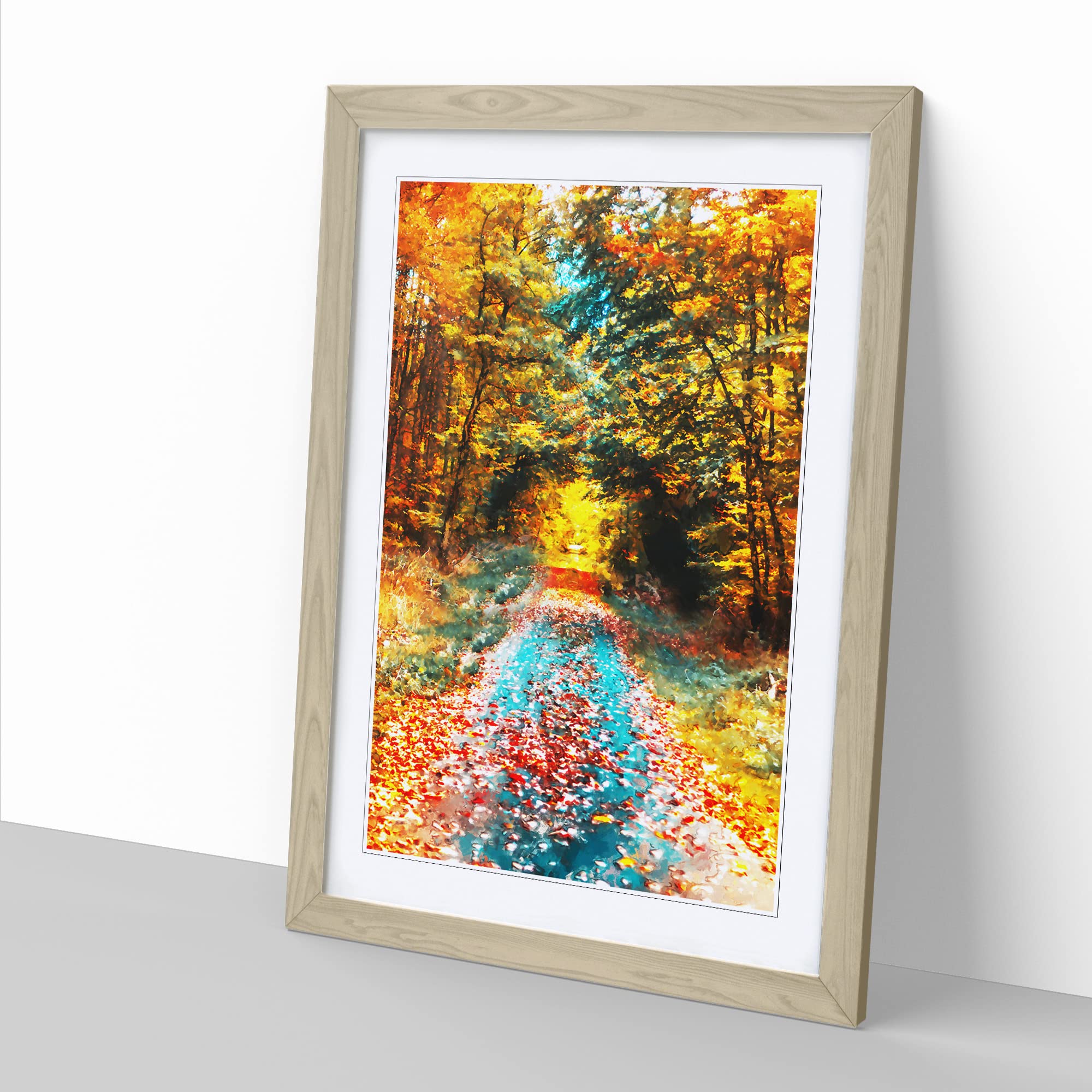 Endless Autumn Forest In Germany In Abstract Modern Framed Wall Art Print - Image 3