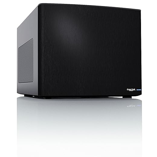 Fractal Design Node 304 - Black - Mini Cube Compact Computer Case - Small Form Factor - Mini ITX – Mitx - High Airflow - Modular Interior - 3X Silent R2 120mm Fans Included - USB 3.0