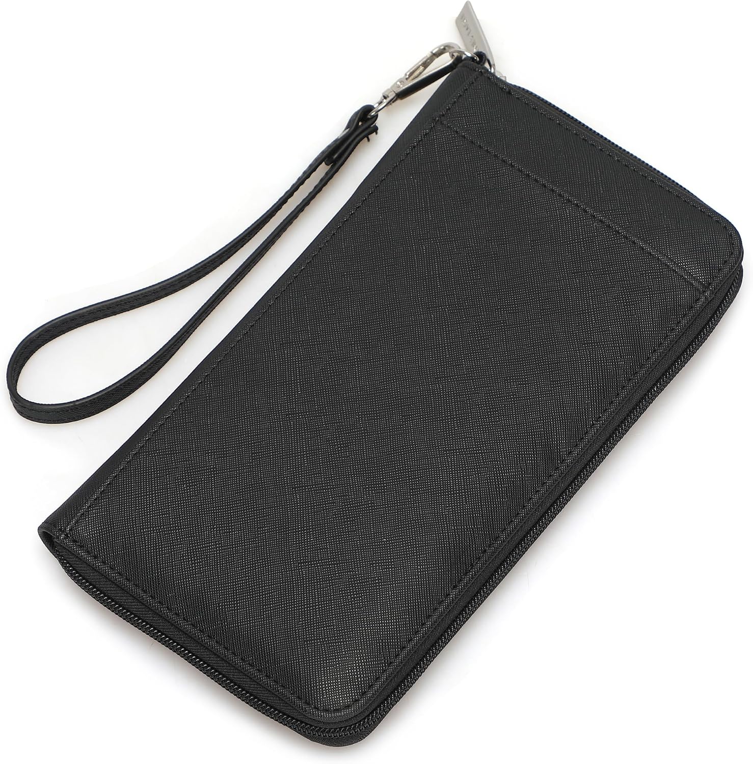 Hynes Eagle Luxe RFID Passport Holder Travel Wallet for Family Jet Black