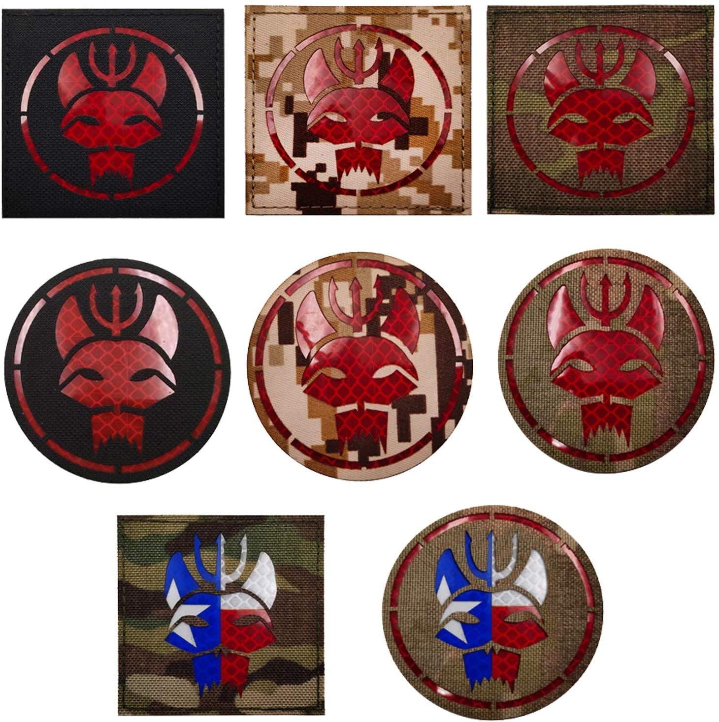 Siegel Team DEVGRU Dreizack Katzenkopf IR Infrarot reflektierende Patch, anpassbare personalisierte Armee Moral militärische taktische Befestigung Haken Loop Backed dekorative Patches