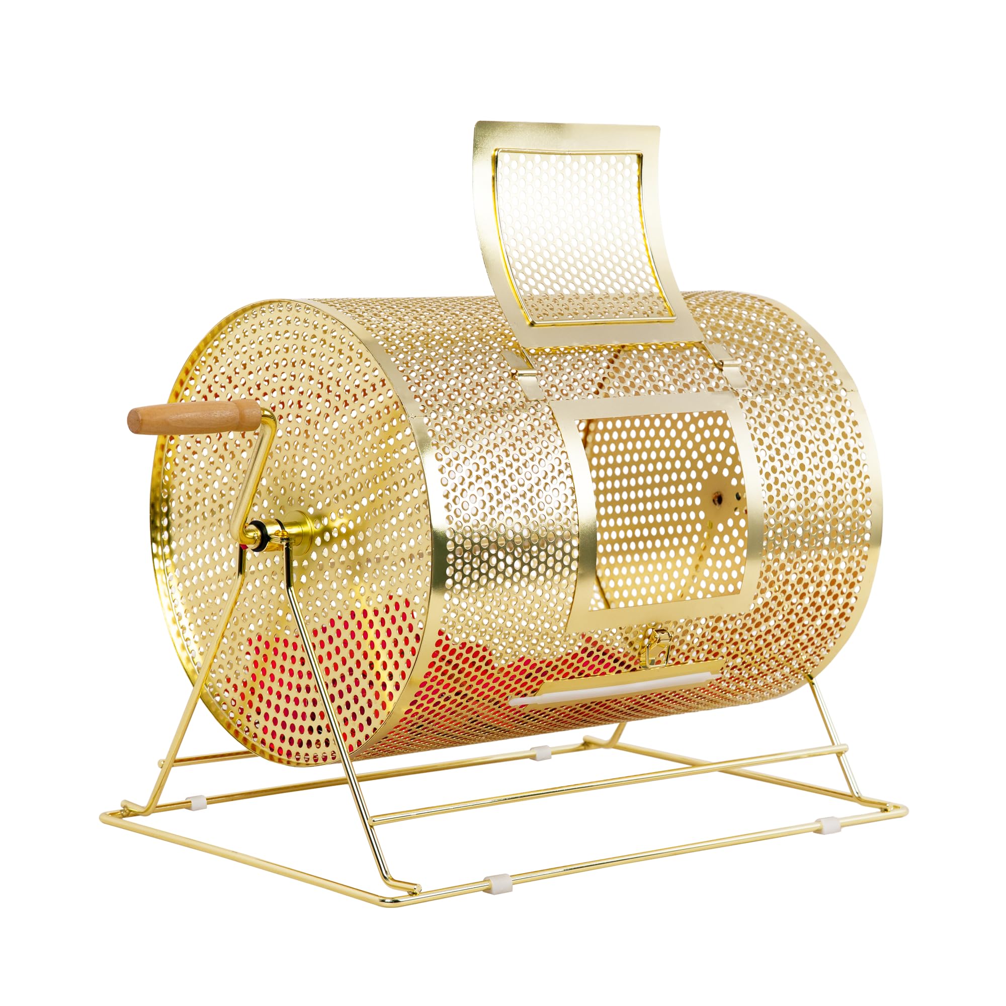 GSE Games & Sports Expert Brass Raffle Drum, Professional Raffle Ticket Spinning Cage, Holds 5,000 Tickets or 200 Ping Pong Raffle Balls (Available in Small, Medium, Large & X-Large) โ image 1