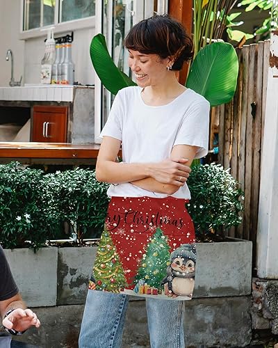 Miniatura 4 de Lsrtoss Delantales de servidor de Halloween con 3 bolsillos, delantal de cintura color naranja, calabaza, blanco, fantasma, negro, impermeable,