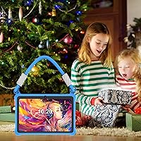 Vista 6 de PRITOM Tablet infantil de 7 pulgadas con cordón, tableta Android 13 de 32 GB con WiFi, cámara dual, educación, juegos, software para niños Azul