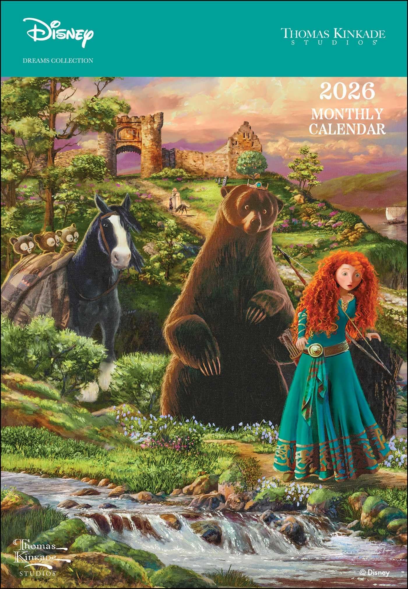 Disney Dreams Collection by Thomas Kinkade 2026 Monthly Pocket Planner Calendar
