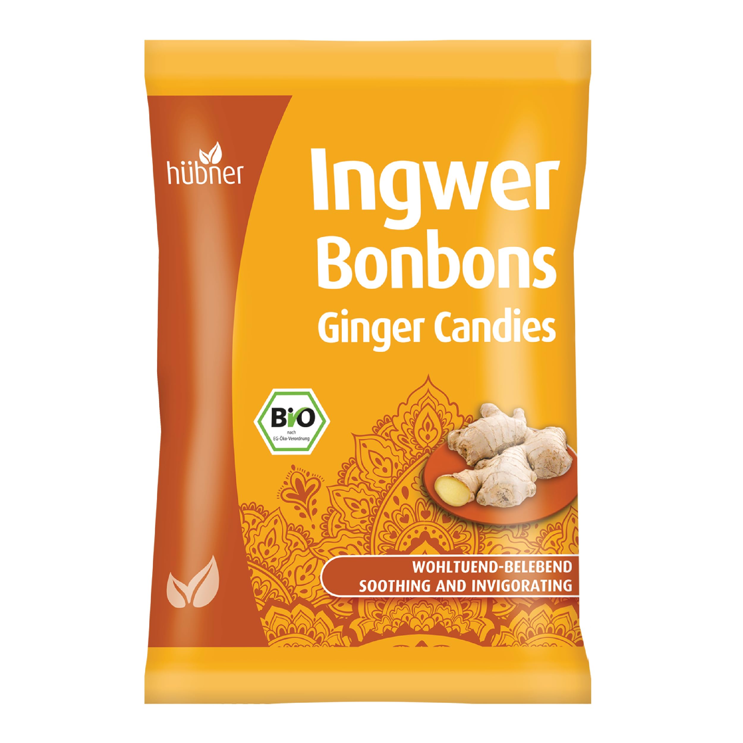 Ingwer Bonbons, Ginger Hard Candy, 2.4 Ounce Bag with Approximately 24 Pieces