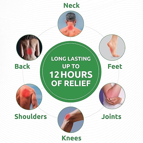 Miniatura 2 de SaluVera Parches de yeso herbales de calentamiento  Parches de rodilla  Parches de calor para mujeres y hombres (24)