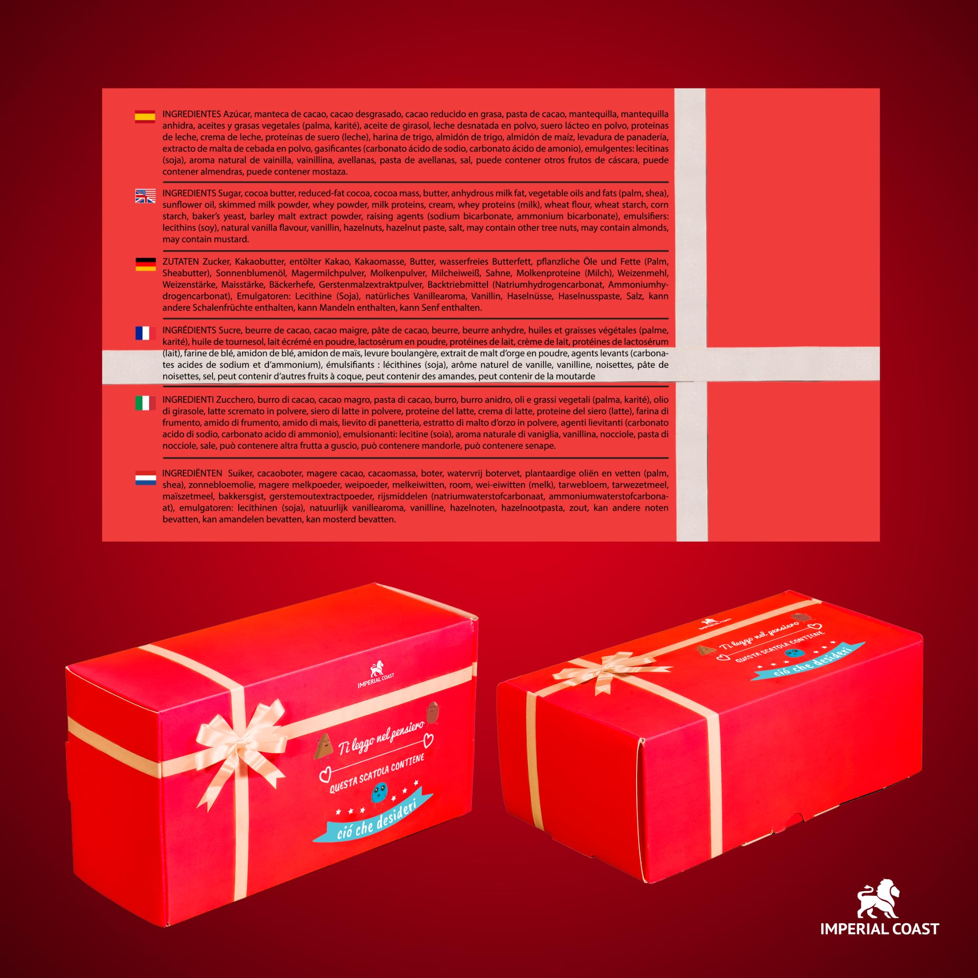 Regalo di Cioccolato, Confezione Regalo di Cioccolatini, Regalo Originale per Compleanni, Bambini e Coppie: Kinder Bueno, Hippo, Kinder Joy, Nutella B-Ready, Biscotti.