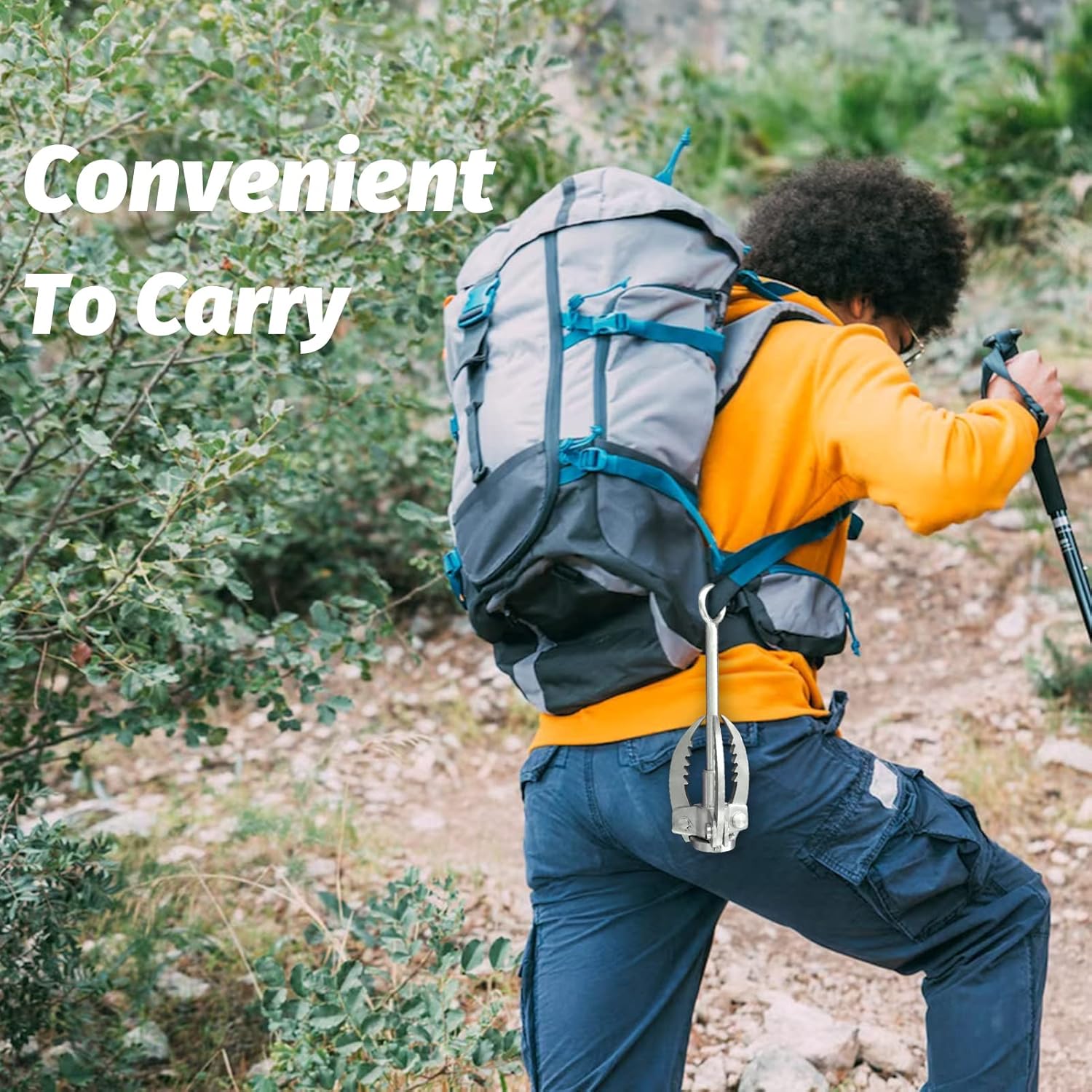 Outdoor Climbing Hook, Climbing Claw, Fishing Anchor Hook, Outdoor Survival Tool, Stainless Steel Climbing Equipment, Collapsible, Self-Defense Tool, Hunting Equipment, Camping Equipment