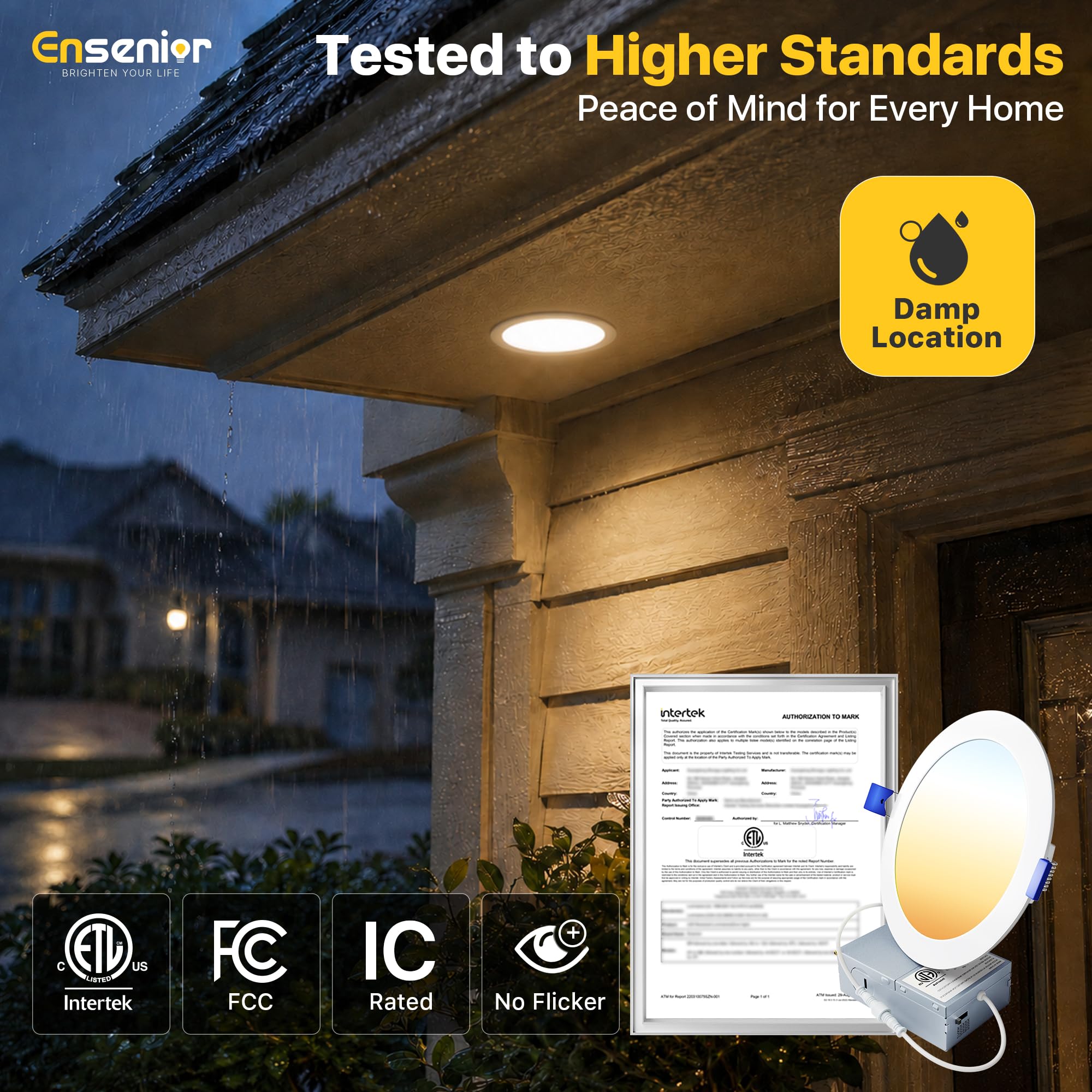 Ensenior LED Recessed Lights - 12 Pack -5