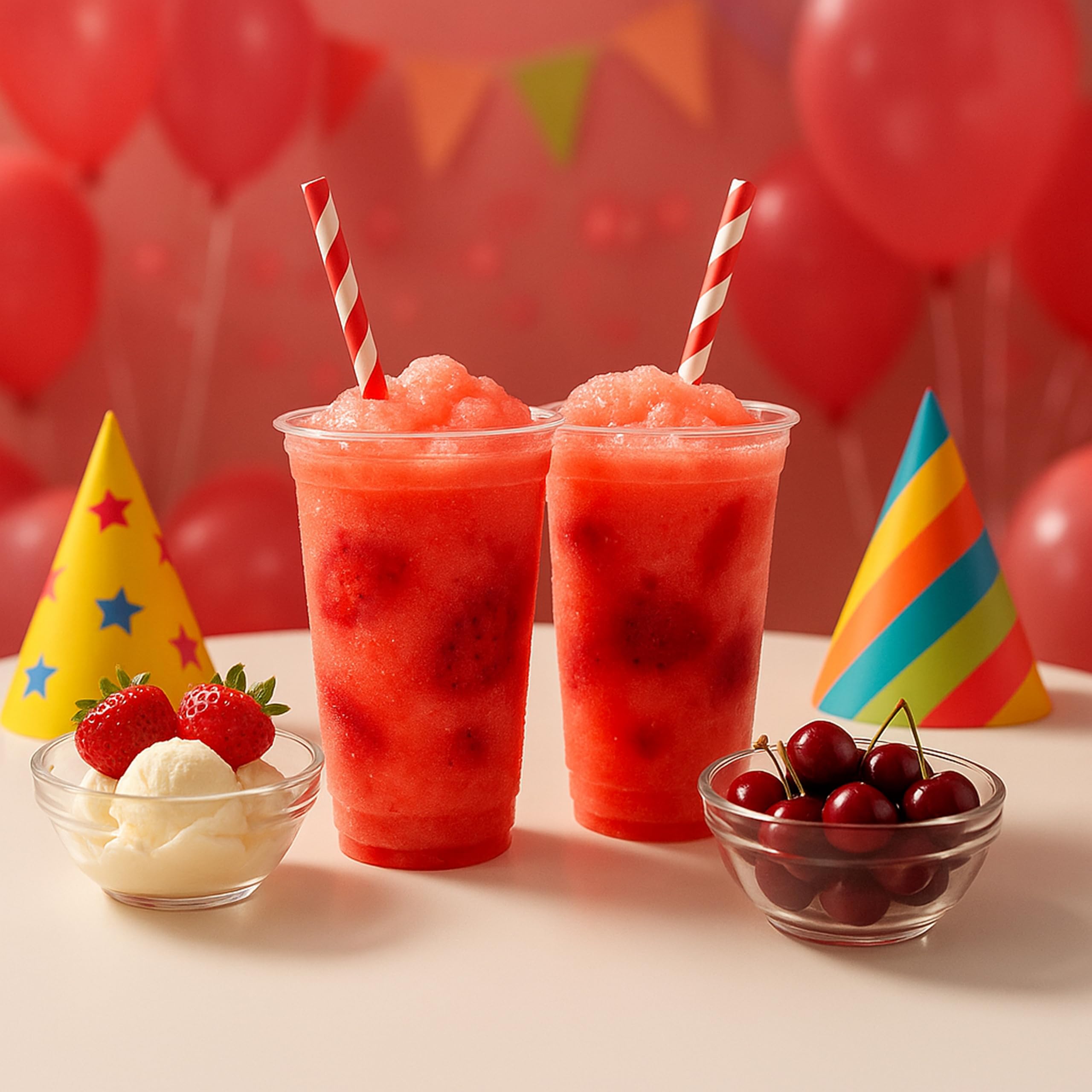 Bacchus Brew 4×0,75L (1:5) Slush Sirup für Ninja Slush Maschine – Slush Eis Sirup für Slush Eis Maschine – Slushy Sirup für Slushy Maker – Blaubeere & Erdbeere & Kirsche & Waldmeister Sirup