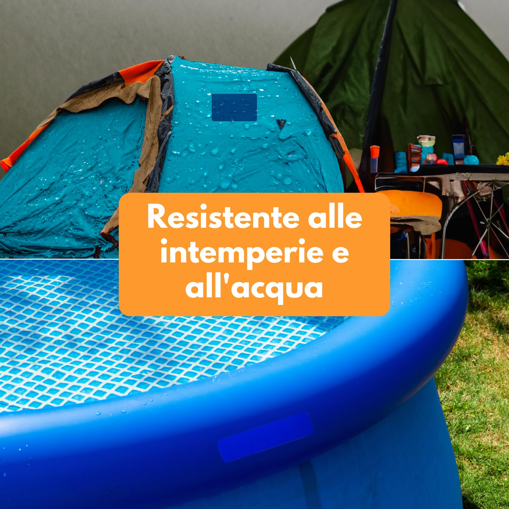 Toppe di riparazione autoadesive | camion, rimorchio, tenda, tenda da sole, campeggio, ombrelloni, piscina | disponibile in molti colori | 2,5 m x 200 mm | Trasparente