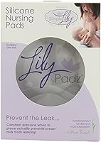 LilyPadz Reusable Silicone Nursing Pads - Leak-Proof Barrier, Discreet & Comfortable for Breastfeeding - Regular Size Pair