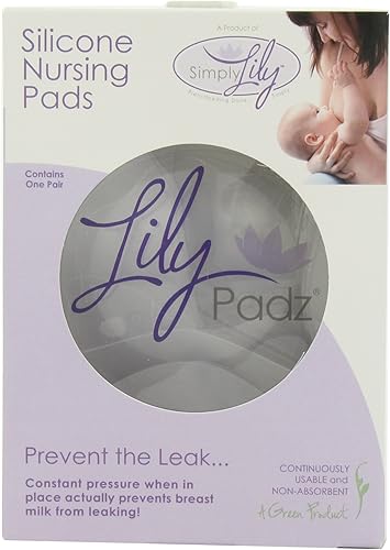 LilyPadz® Almohadillas de lactancia reutilizables de silicona tamaño regular de un solo par