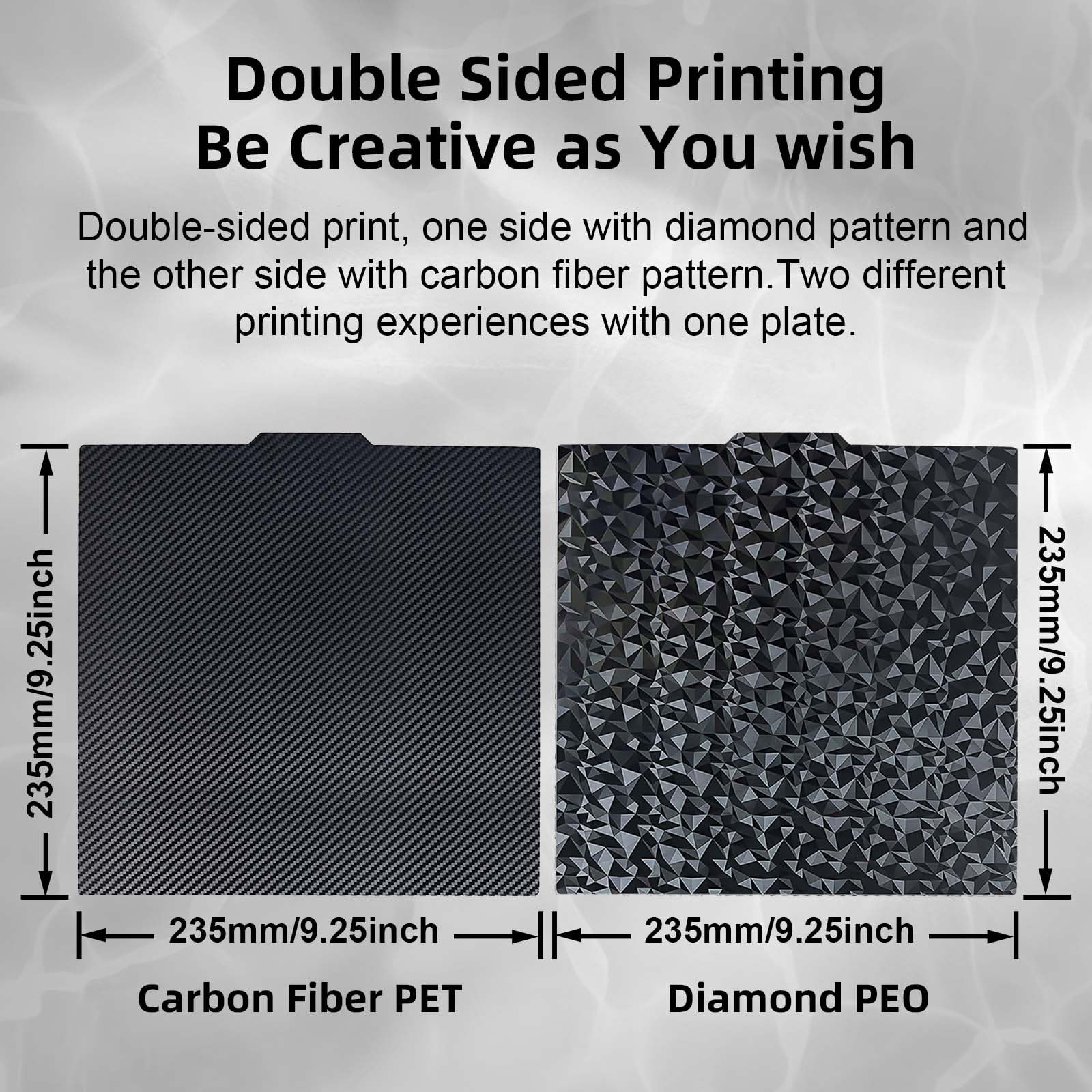 IdeaFormer Smooth PEO PET płyta dociskowa 235 x 235 mm, elastyczna platforma PEO PET Spring Steel do Ender 3/Ender 3 Pro/Ender 3 Neo/Ender 3 V2/Ender 5/do Elegoo Neptune 2/3/4/Pro
