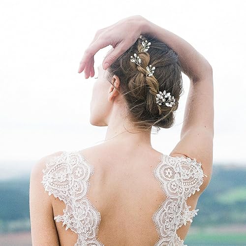 Miniatura 2 de 5 horquillas para el cabello de novia, diamantes de imitación, pieza de pelo de novia para mujeres, accesorios de cristal para el cabello para