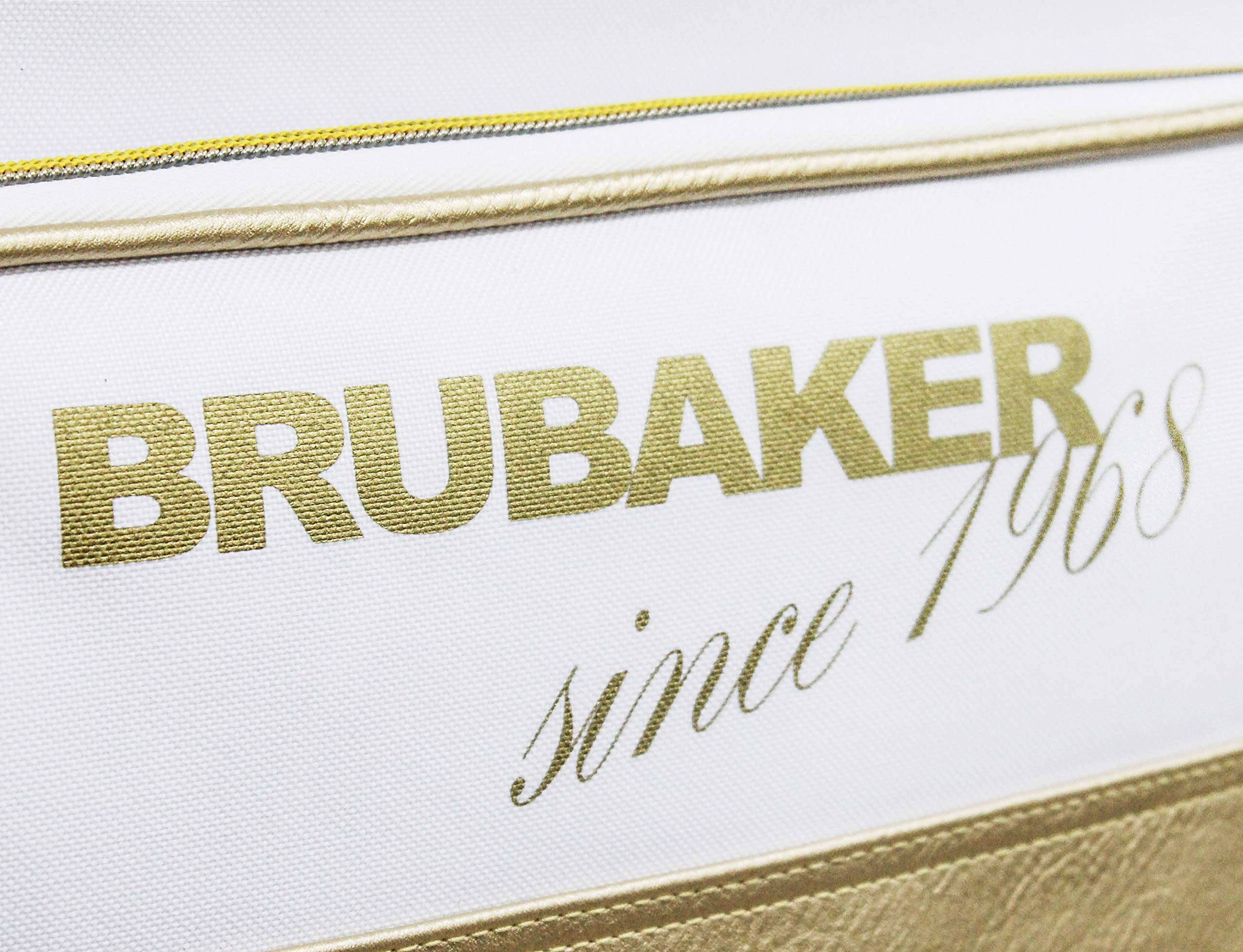 BRUBAKER St. Moritz Bolsa de Deporte Mochila para Botas de esqui Casco Accesorios Blanco Dorado