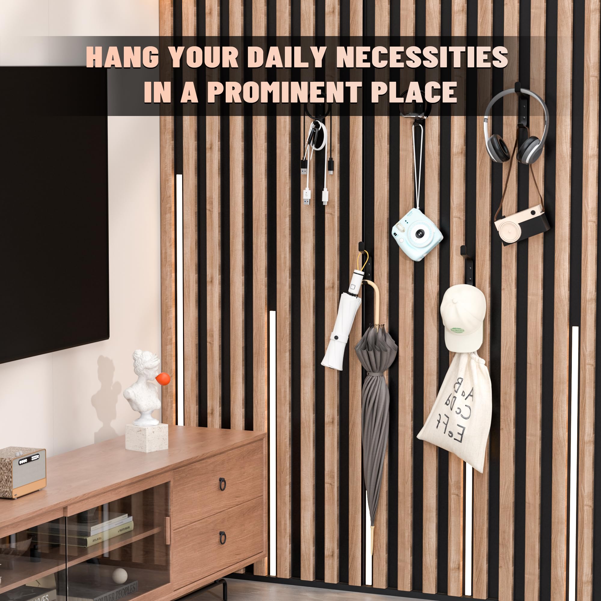 【ボクくん様用】WIDESCREEN MODE / The Hangingほか Lichaser 10 Pack Black Acoustic Panel Wall Hooks, Decorative Wall