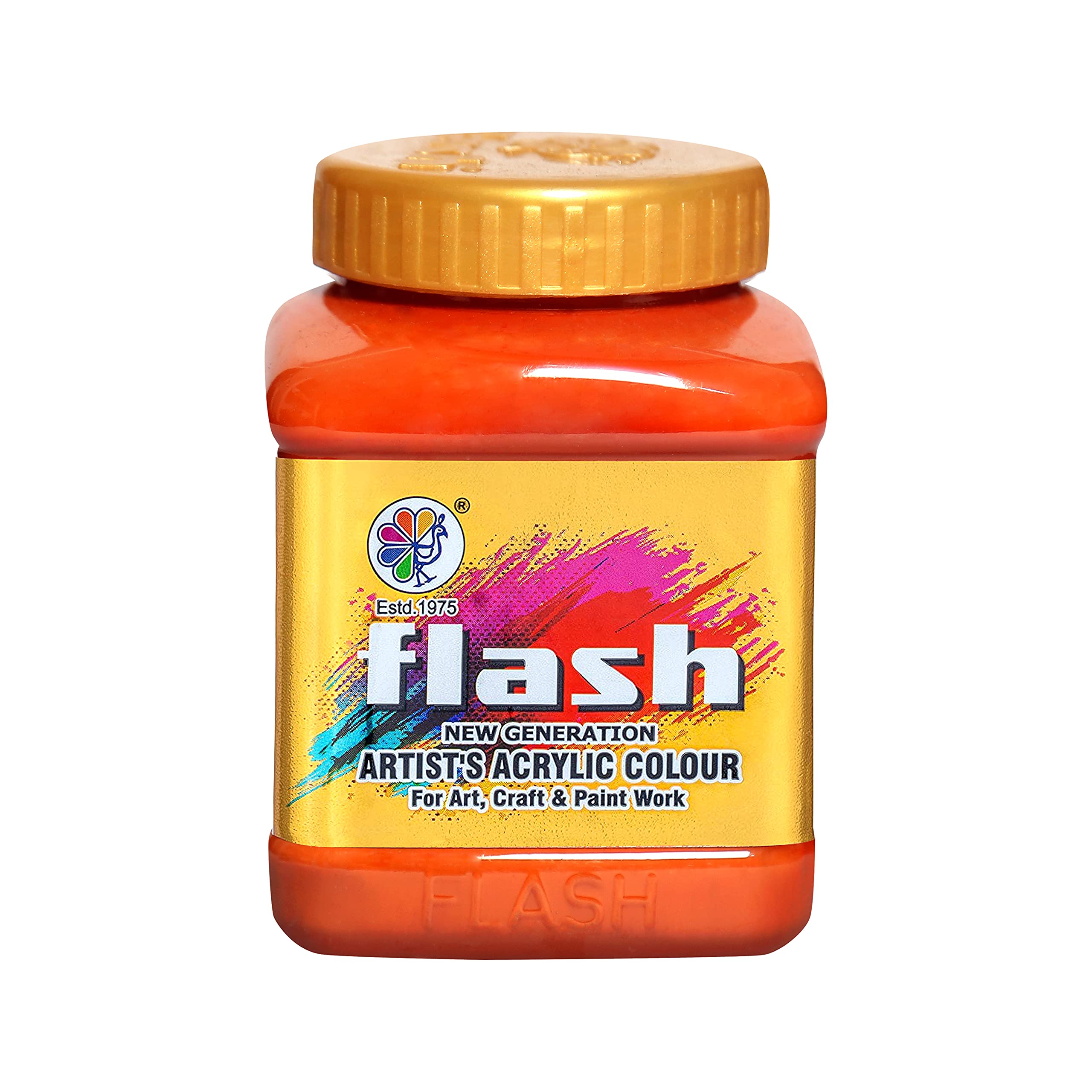 Flash Acrylic Colour (Burnt Sienna, 500 ml)