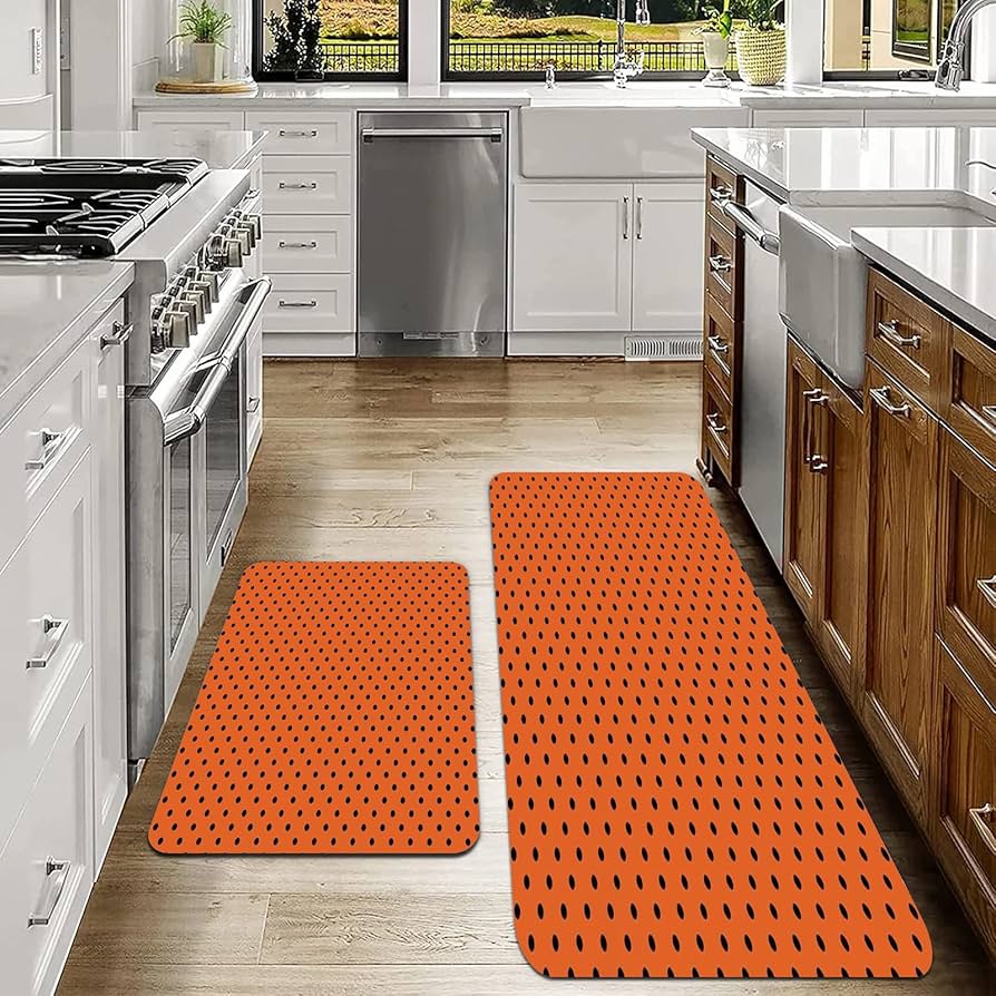 2 Pieces Non Slip Kitchen Mat Set, Washable Kitchen Floor Mat For Kitchen, Entryway, Hallway Runner Set Washable Runners (B01, 43x150cm+43x75cm