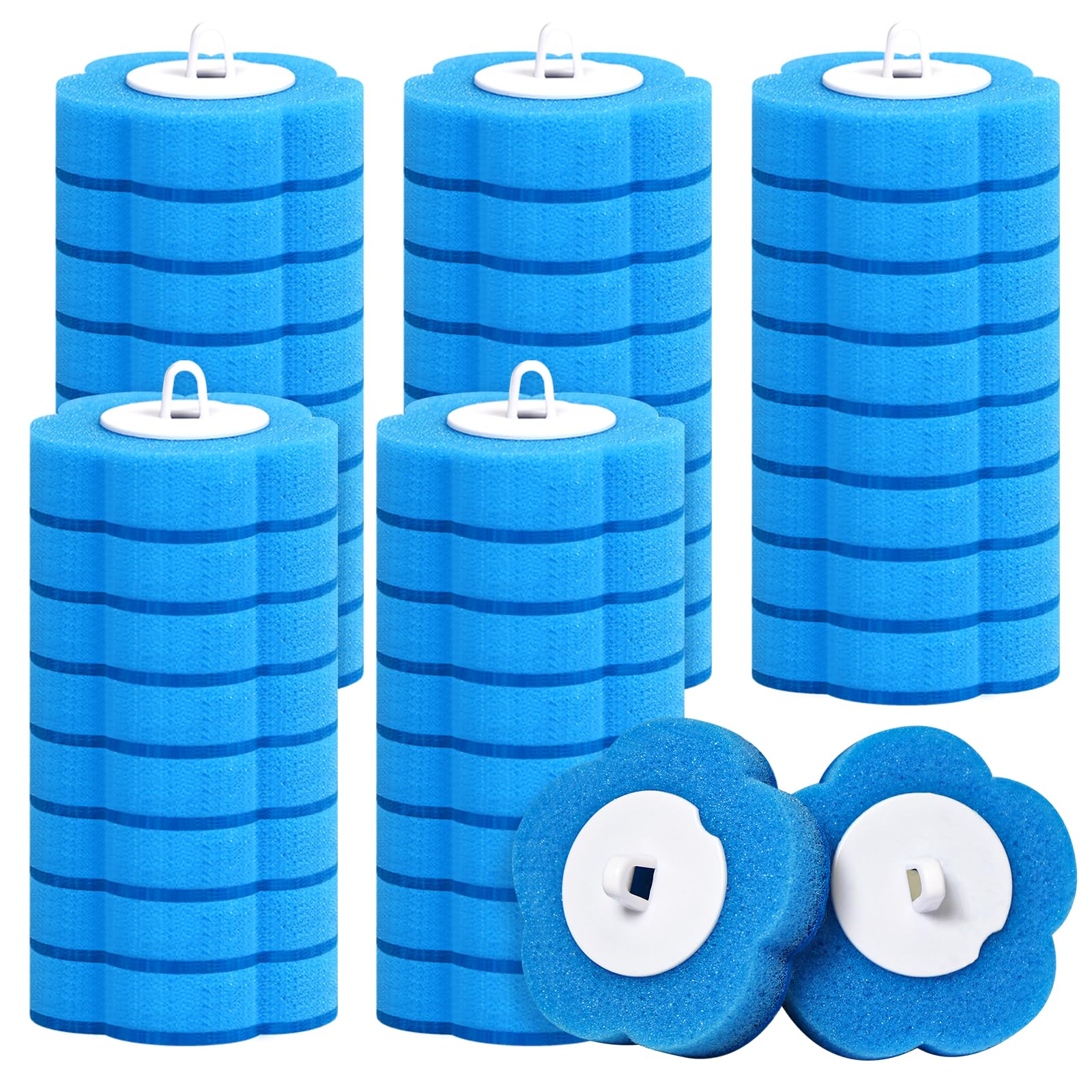 Newthinking Disposable Toilet Brush Head Refills, Disposable Toilet Cleaning System Bathroom Closestool Cleaning Wand Cleaner Pads Replacement Head, 42 Pack