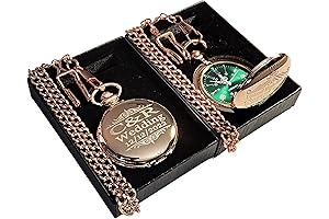 Personalized Pocket Watch and Chain - Wedding Keepsake