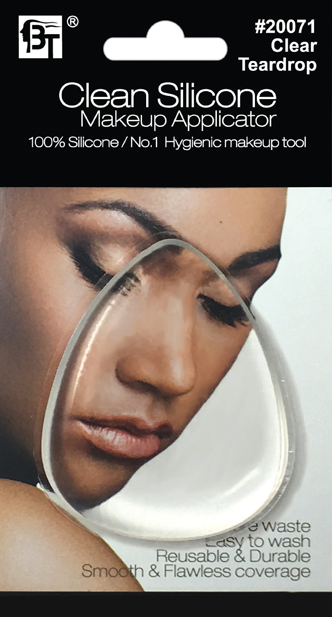Clean Silicone Makeup Applicator (Clear/Teardrop)