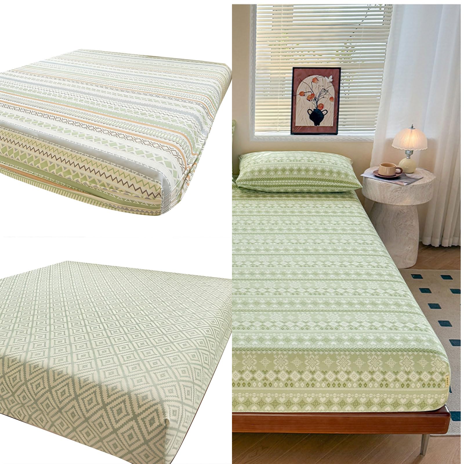 Protector de sábana bajera ajustable de tela gruesa y duradera, varios, C E