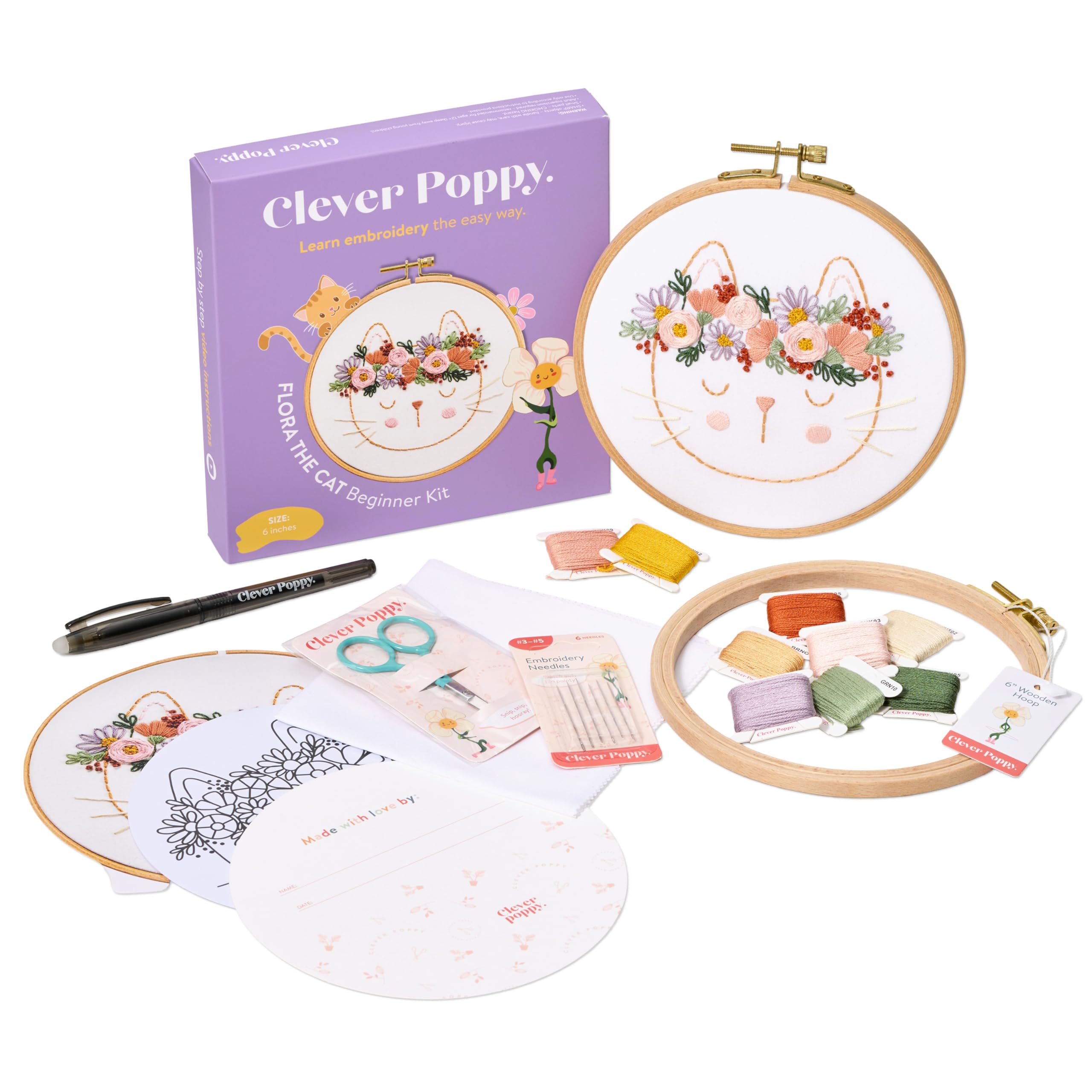 Beginner Embroidery Kit - Sunset Meadow -13 Beginner Embroidery Kit - Sunset Meadow -13