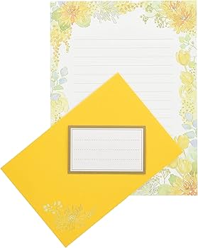Y様　業務連絡用　12枚まとめロットロット　B Amazon.co.jp: 包む レターセット グリタリングフラワー イエロー