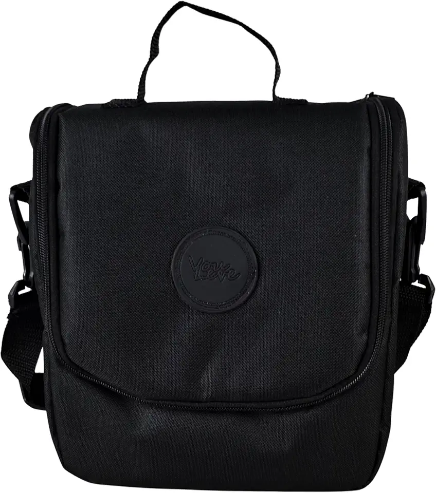 Lancheira Térmica Infantil Preta Alça Ajustável