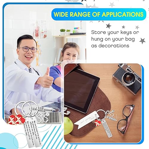 Miniatura 5 de Sureio Juego de 12 regalos para enfermera, regalo de agradecimiento para enfermera, llavero de enfermería, regalos para estudiantes, regalos de