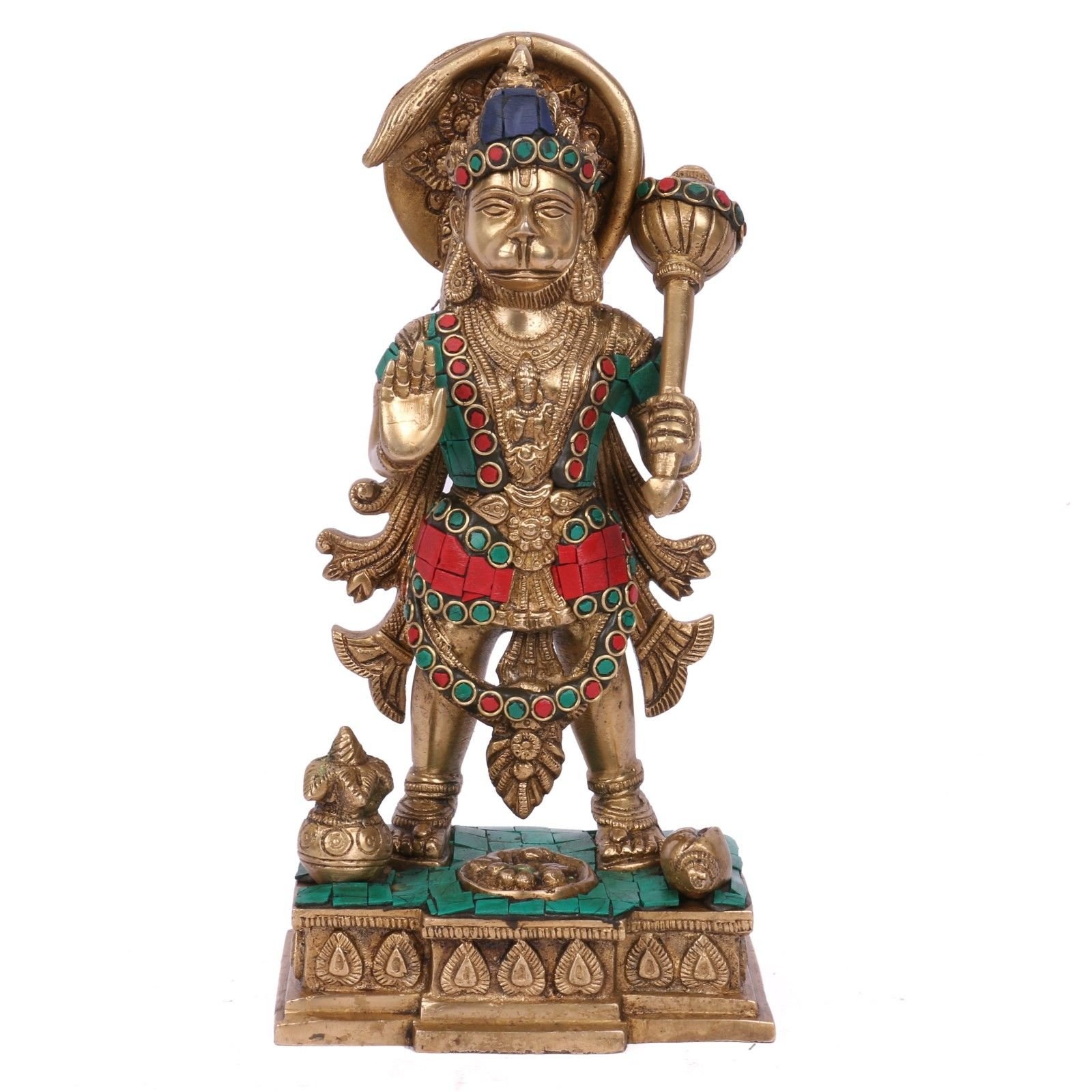 Buy Collectible India Large Standing Hanuman Idol Brass Sculpture