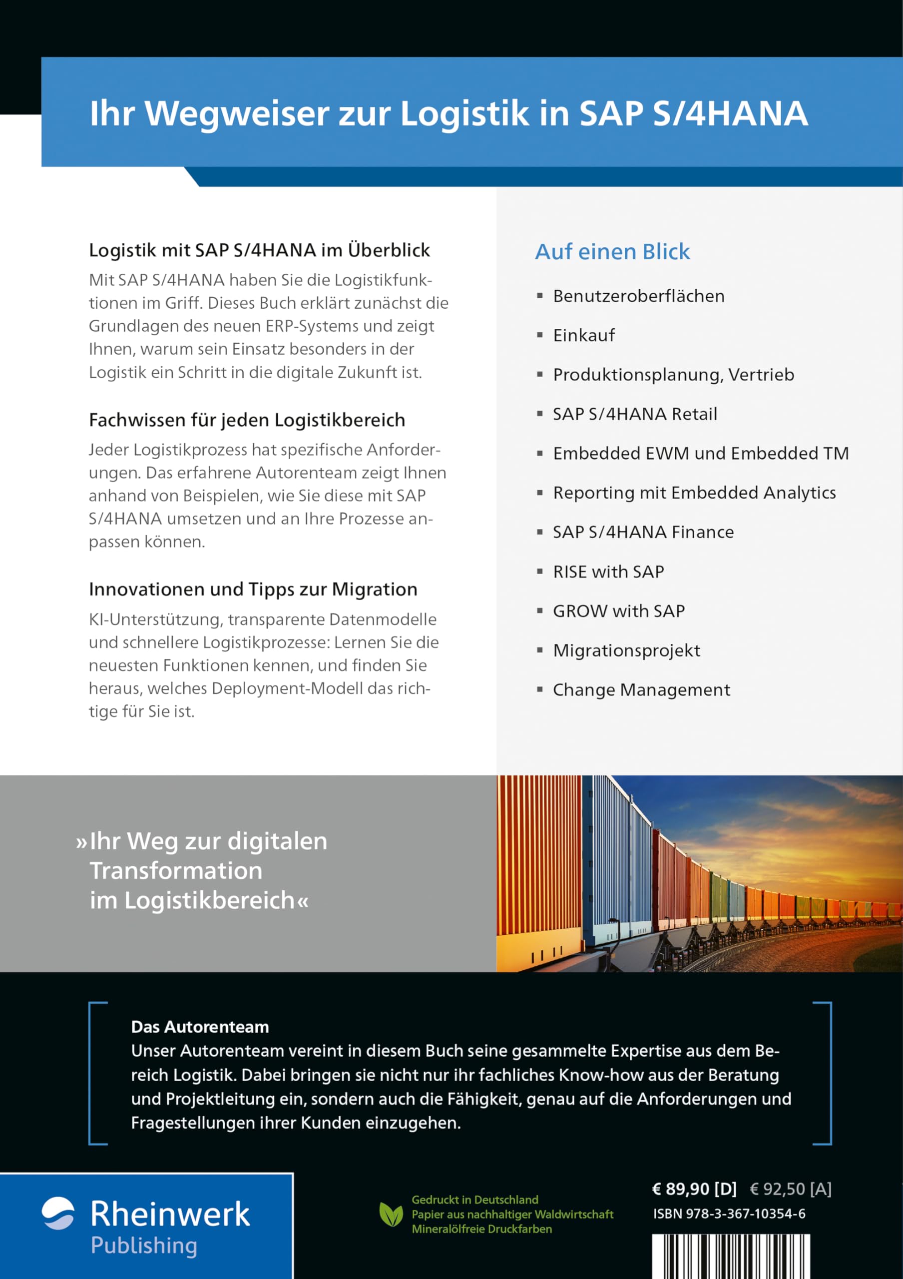 Logistik mit SAP S/4HANA: Überblick über die SAP S/4HANA-Logistikprozesse. Mit ausführlichen Einführungen und Anwendungsbeispielen (Ausgabe 2025) (SAP PRESS)
