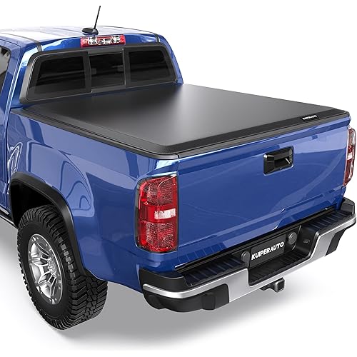 6FT Roll-Up Soft Vinyl Truck Bed Tonneau Cover Compatible for 2015-2025 Chevy Chevrolet Colorado/GMC Canyon Fleetside On Top -72 Inch