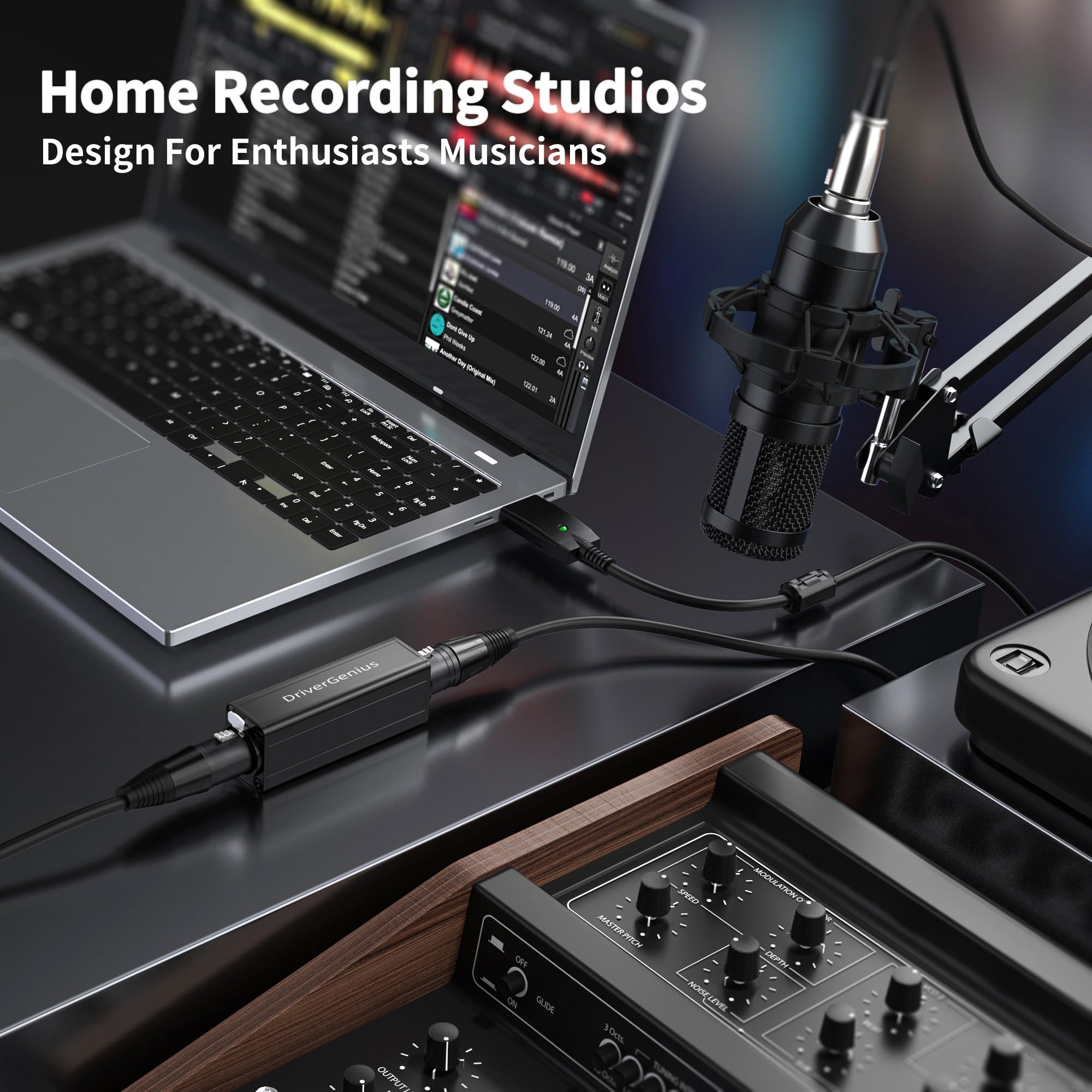 DriverGenius X-Shield | Isolatore di Rumore Ad Anello di Terra XLR a Canale Singolo - Eliminatore di Ronzio per Interfacce Audio, Console di Missaggio (Passivo, M/F)