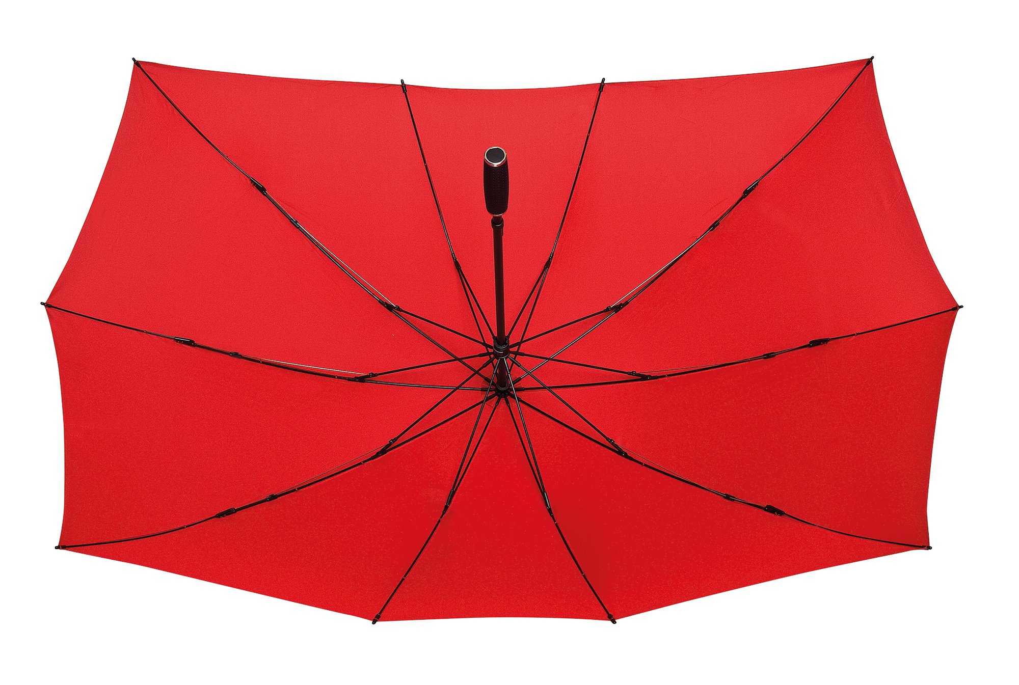 Paraguas recto para dos - paraguas para pareja - rojo - excelente resistencia al viento - Falcone, rojo, Diamètre: 140 cm, Tendencia